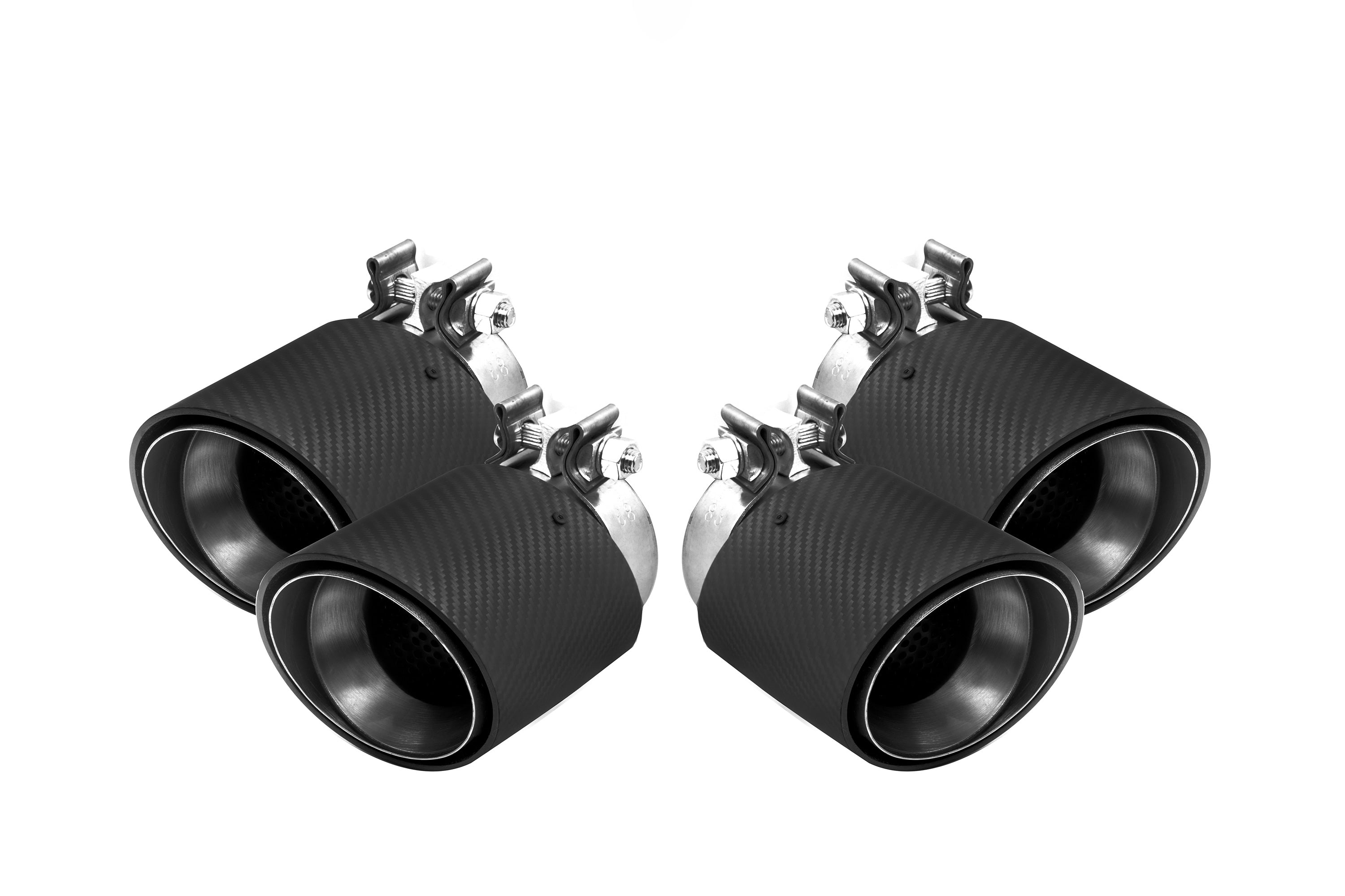Dry-Carbon Endrohrblenden OEM-Style passend für BMW M5 G90 & G99 – serienkonforme Carbon-Optik