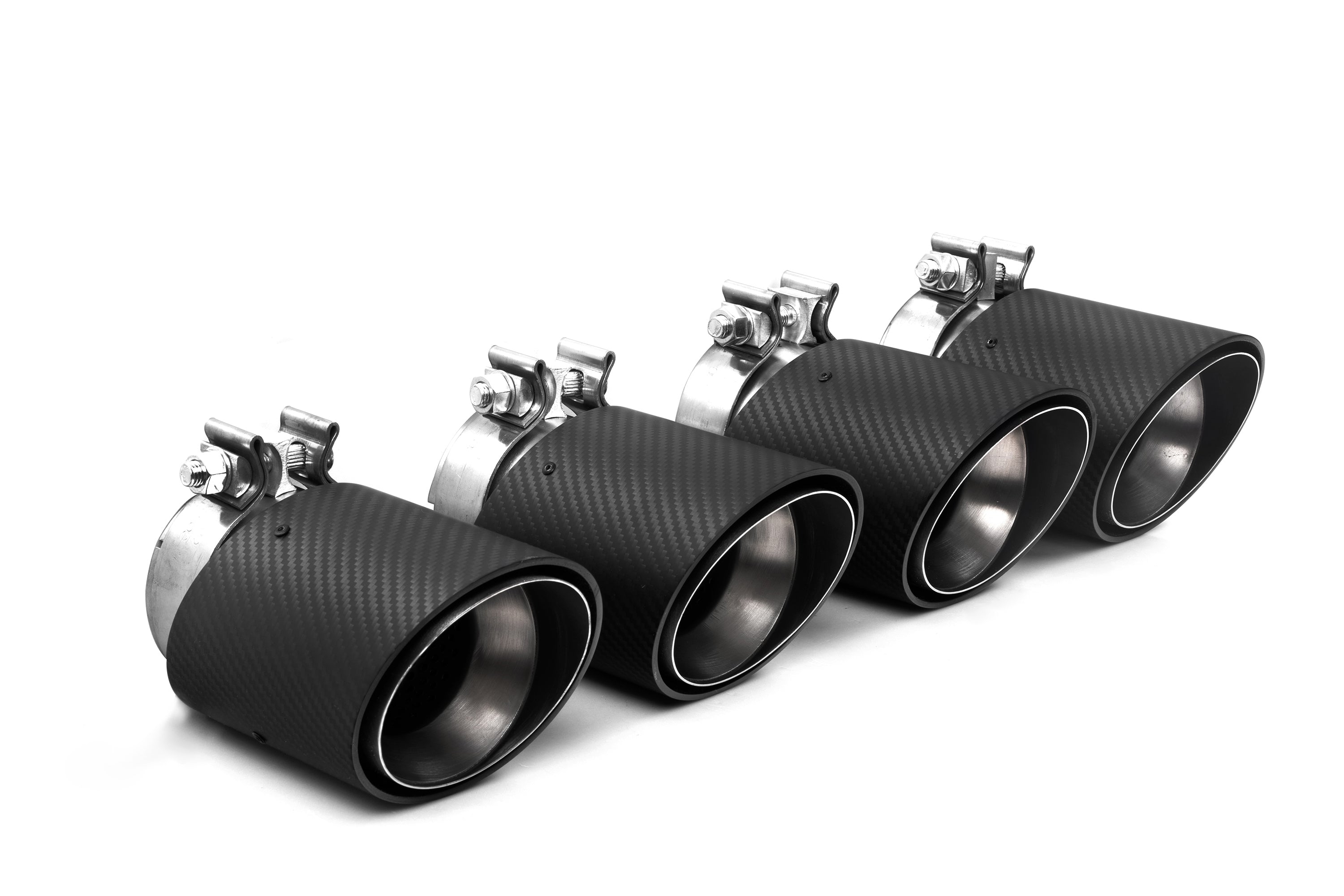 Dry-Carbon Endrohrblenden OEM-Style passend für BMW M5 G90 & G99 – serienkonforme Carbon-Optik