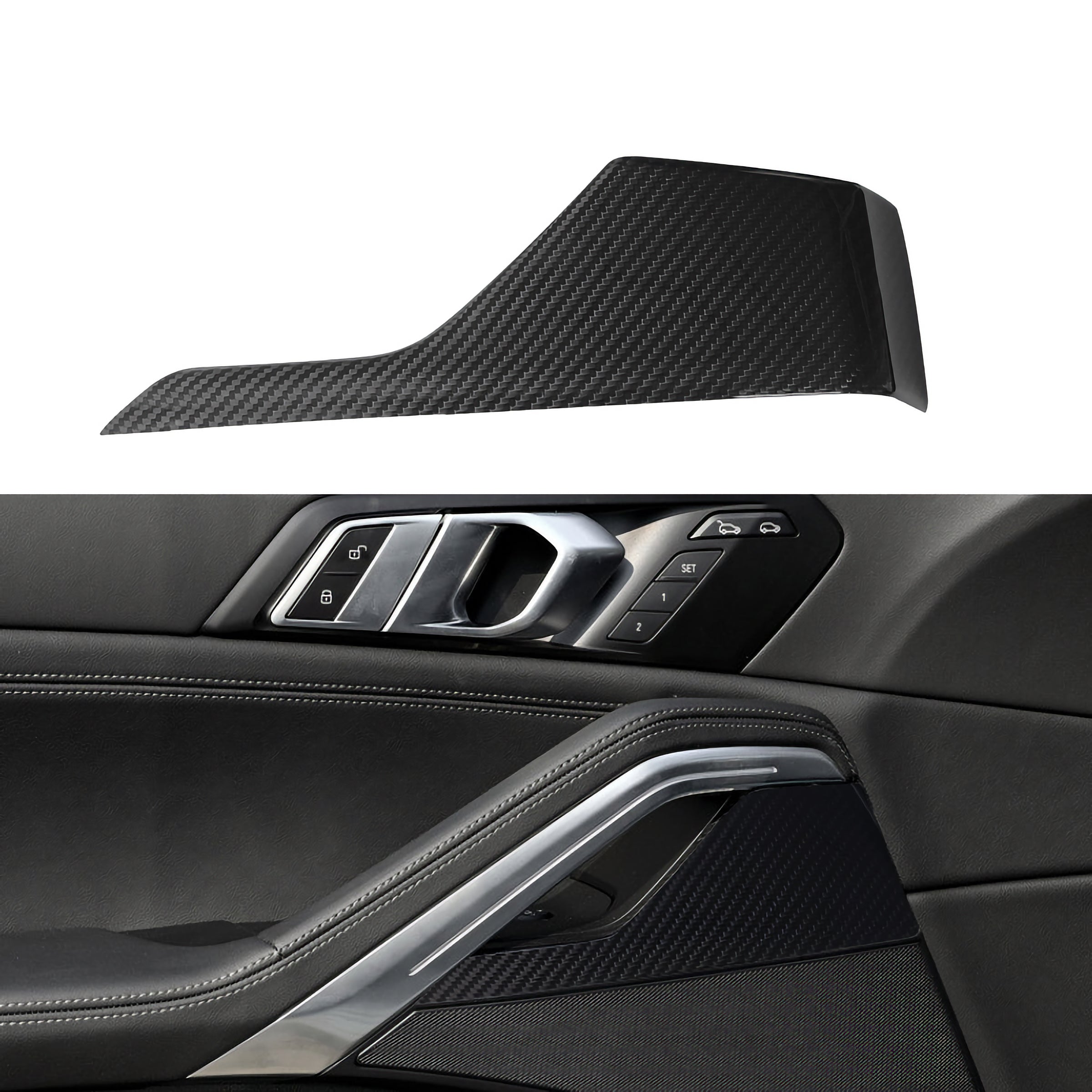 Dry Carbon Mittelkonsolen Set passend für BMW X6 G06 LCI / X6M F96 LCI (10-teilig)