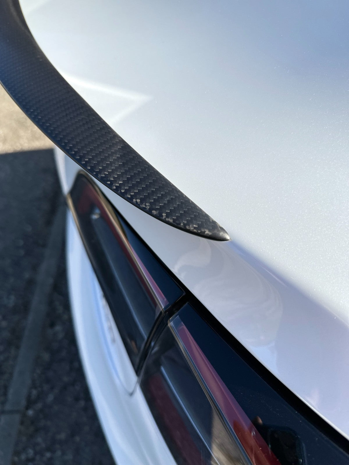 MAX CARBON Performance Abrisskannte Lippe Heckspoiler rear Spoiler für TESLA MODEL 3
