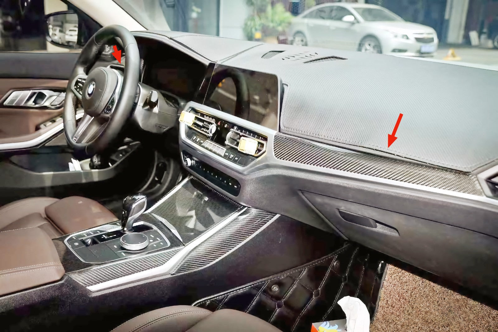 Dry Carbon Zierleiste Armaturenbrett für BMW M3 G80 M4 G82 G83 3er G20 G21 4er G22 G23 G26 Pre LCI