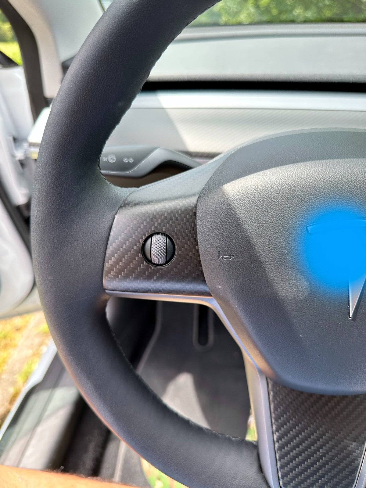 DRY CARBON Performance Lenkrad Blenden Performance im Satz für TESLA MODEL 3 MODEL Y