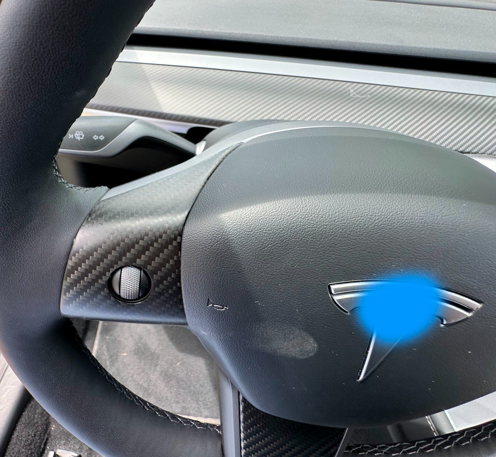 DRY CARBON Performance Lenkrad Blenden Performance im Satz für TESLA MODEL 3 MODEL Y