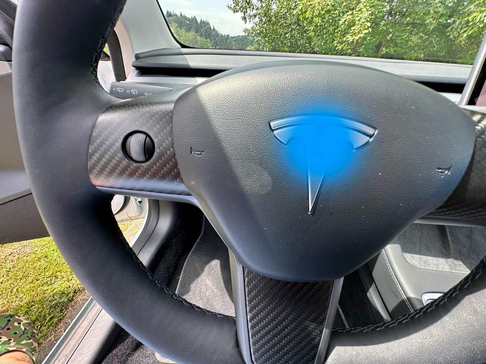 DRY CARBON Performance Lenkrad Blenden Performance im Satz für TESLA MODEL 3 MODEL Y