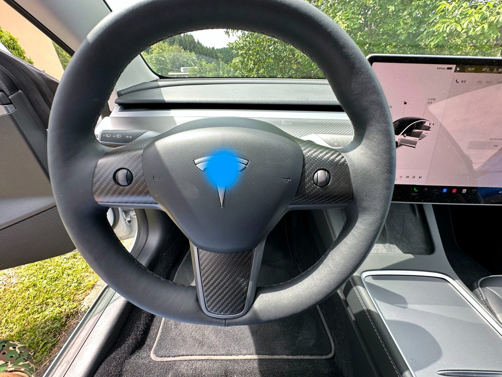 DRY CARBON Performance Lenkrad Blenden Performance im Satz für TESLA MODEL 3 MODEL Y