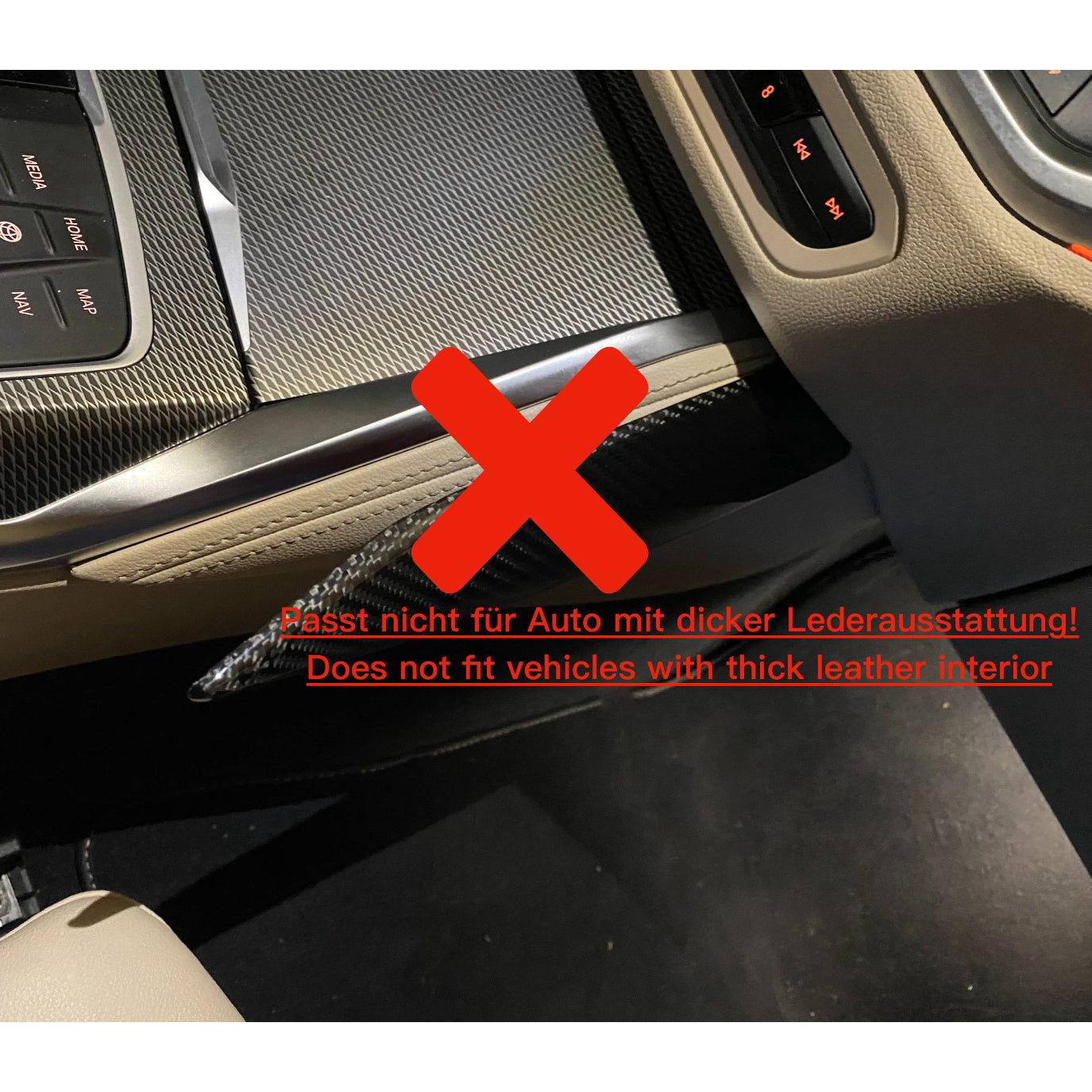 Dry Carbon Mittelkonsolen Seiten Blenden für BMW G20 G21 G22 G23 G26 G42 G80 G81 G82 G83 G87