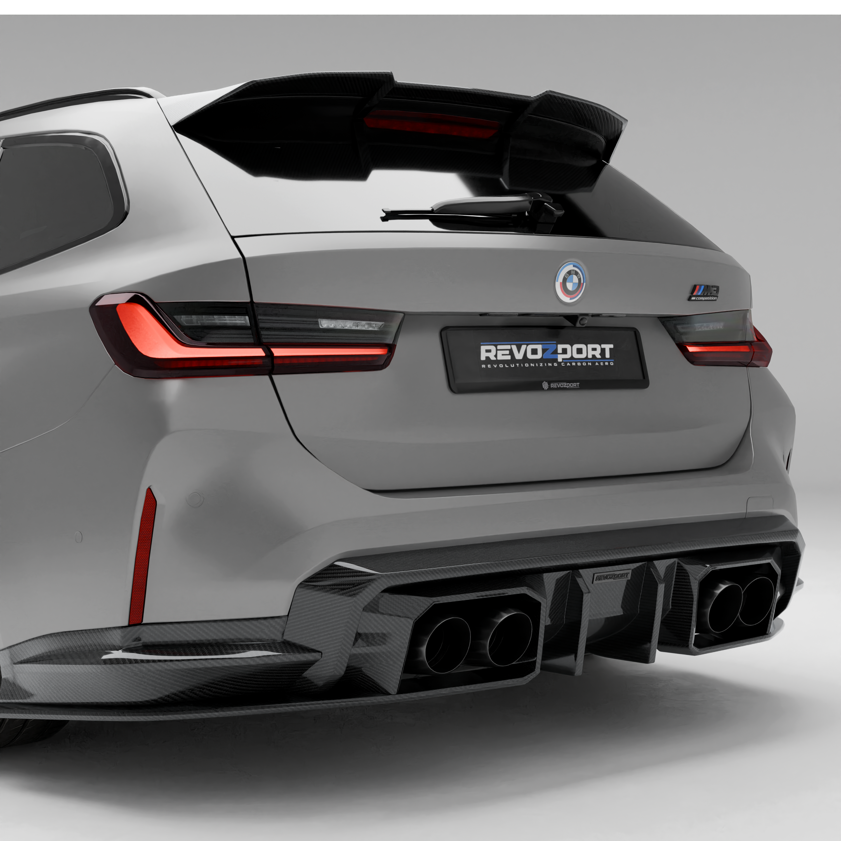 Dry-Carbon Heckdiffusor passend für BMW M3/M4 G80-G83 – Aerodynamik mit Struktur