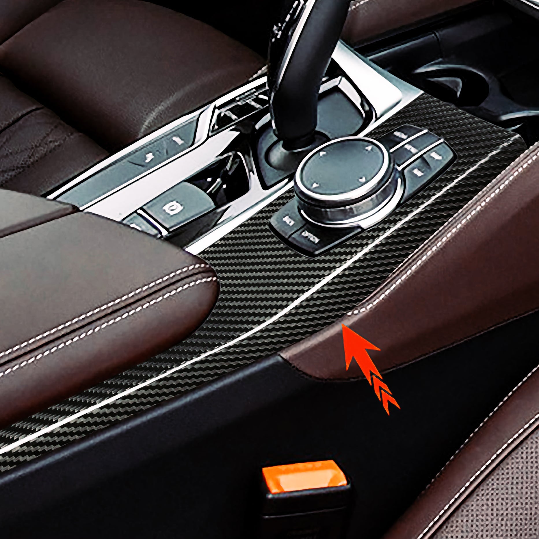 Dry Carbon Lange Mittelkonsole passend für BMW 5er G30 G31 6er G32 M5 F90