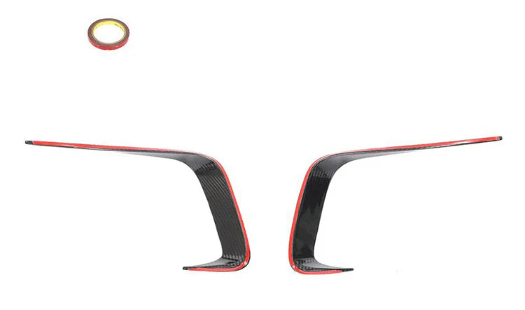 Carbon Fiber Car Rear Bumper Splitters Vent Fins passend für BMW 3 Series G20 G28 330i M-Sport 2020-2021