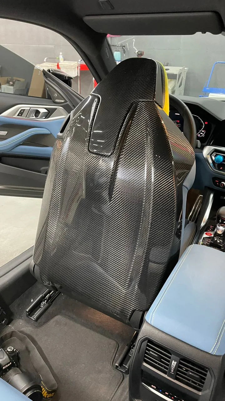 Carbon Fiber Sitzlehnenbezug passend für BMW G87 M2 G80 M3 G82 M4