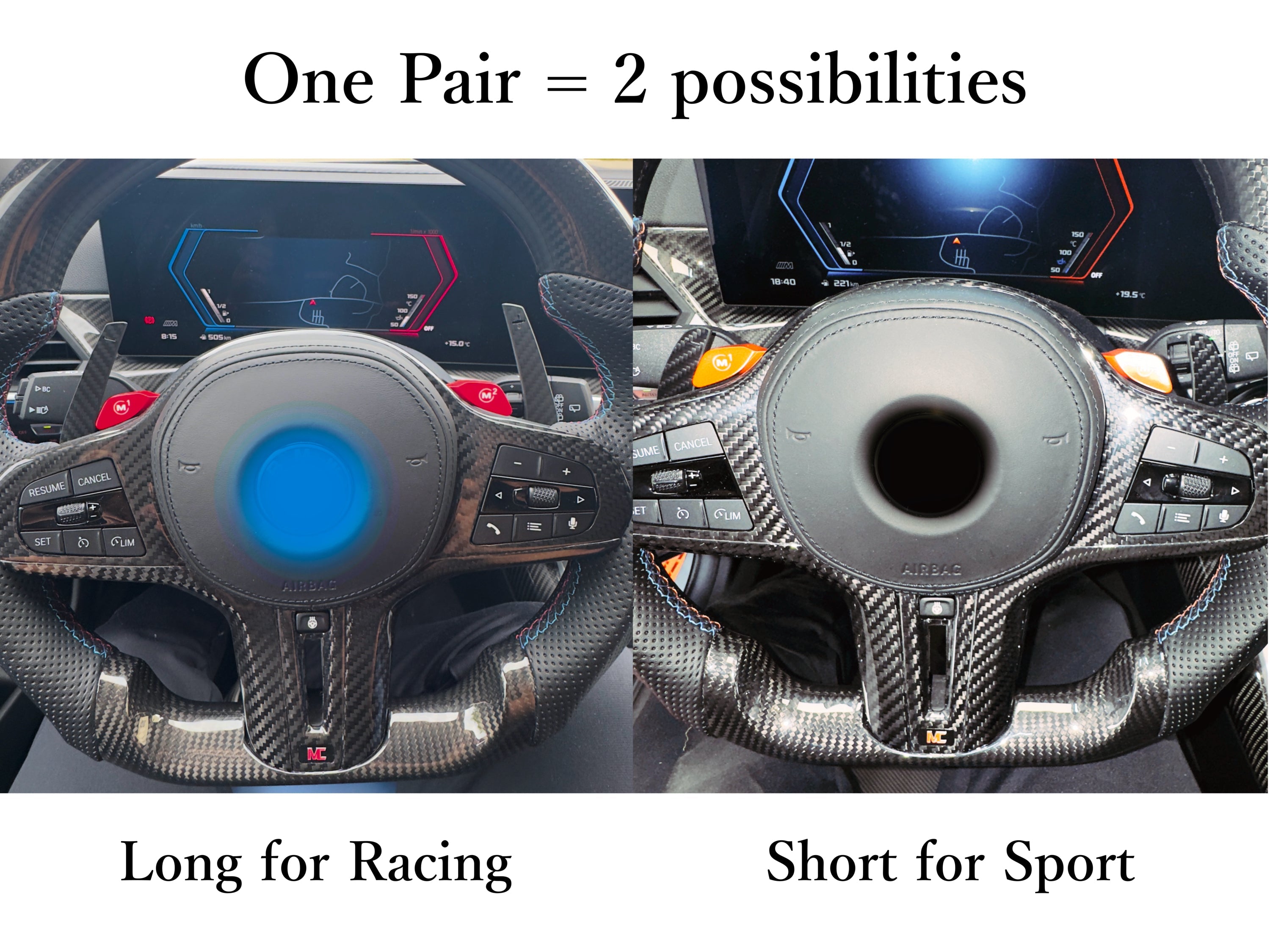 Dry Carbon Magnetische Schaltwippen für BMW UND MINI F- UND G-Serie