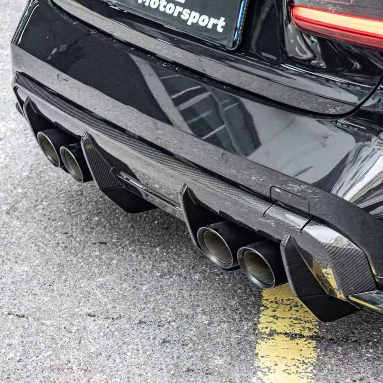 Carbon Heckdiffusor im Racing-Stil passend für BMW M3 G80/G81 u.a. LCI