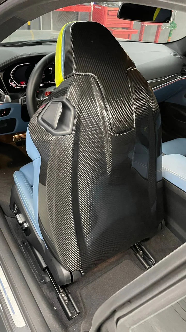Carbon Fiber Sitzlehnenbezug passend für BMW G87 M2 G80 M3 G82 M4