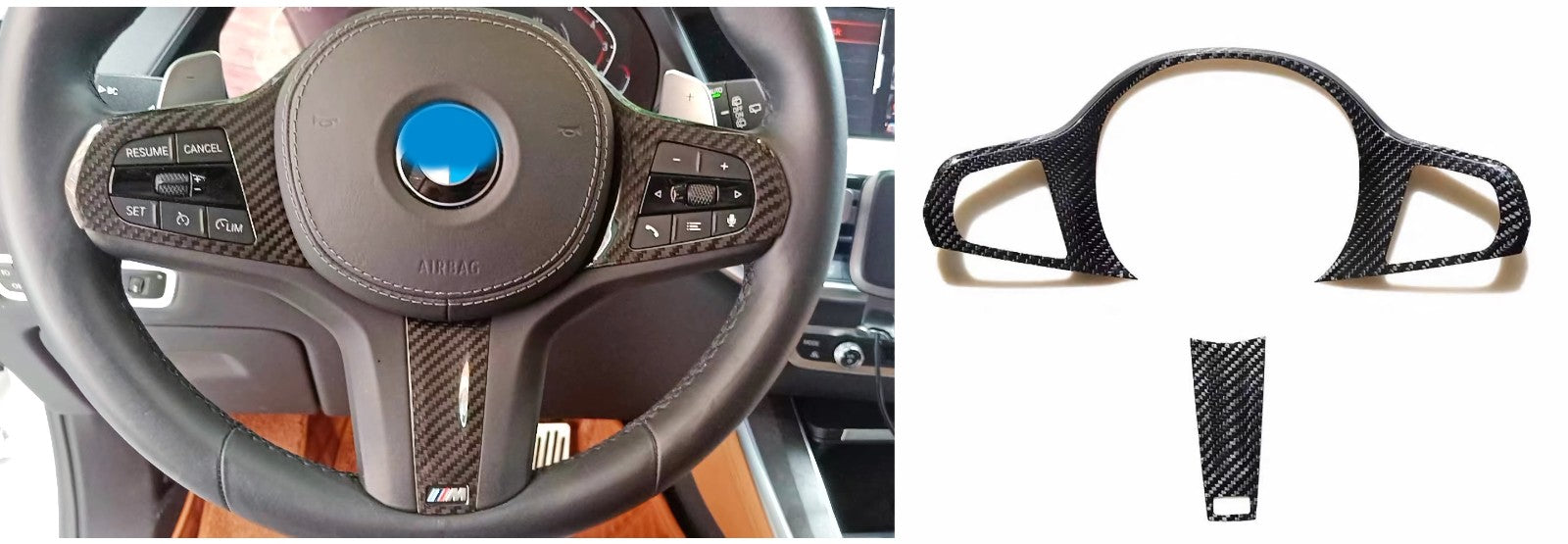 Dry CARBON Lenkrad Blenden Cover für BMW F40 F44 F39 G20 G21 G22 G23 G30 G31 G32 7er G11 G12 8er G14 G15 G16 G01 G02 G05 G06 G07