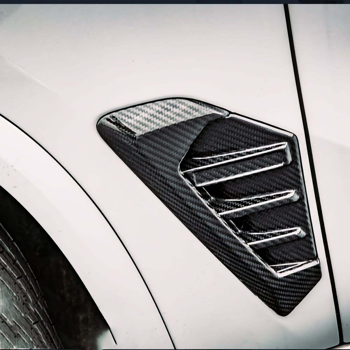 Dry Carbon Kotflügelaufsatz Lufteinlass für BMW X5 G05 LCI