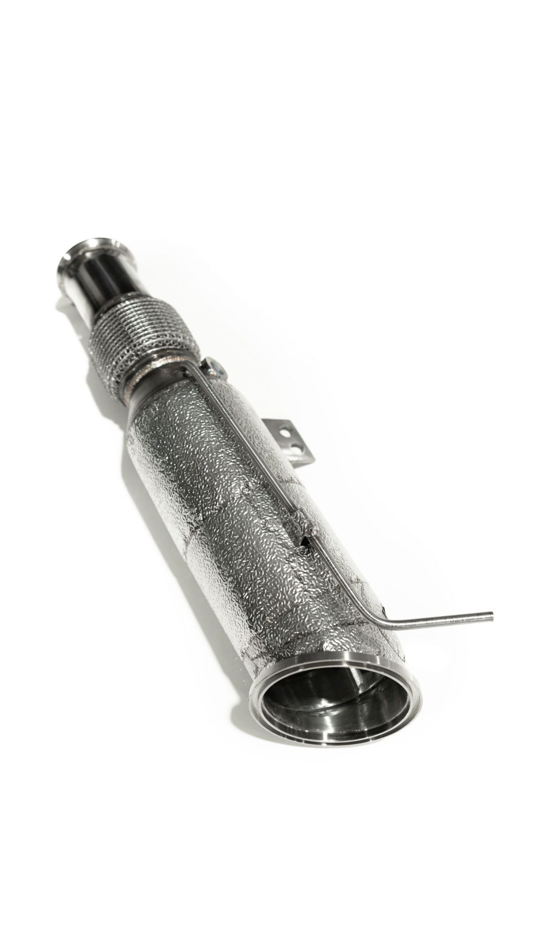 Aulitzky Abgaskrümmer ECE Downpipe für BMW 840i G14 G15 G16 B58 OPF mit Sportkat, sichtbare Edelstahlkomponenten