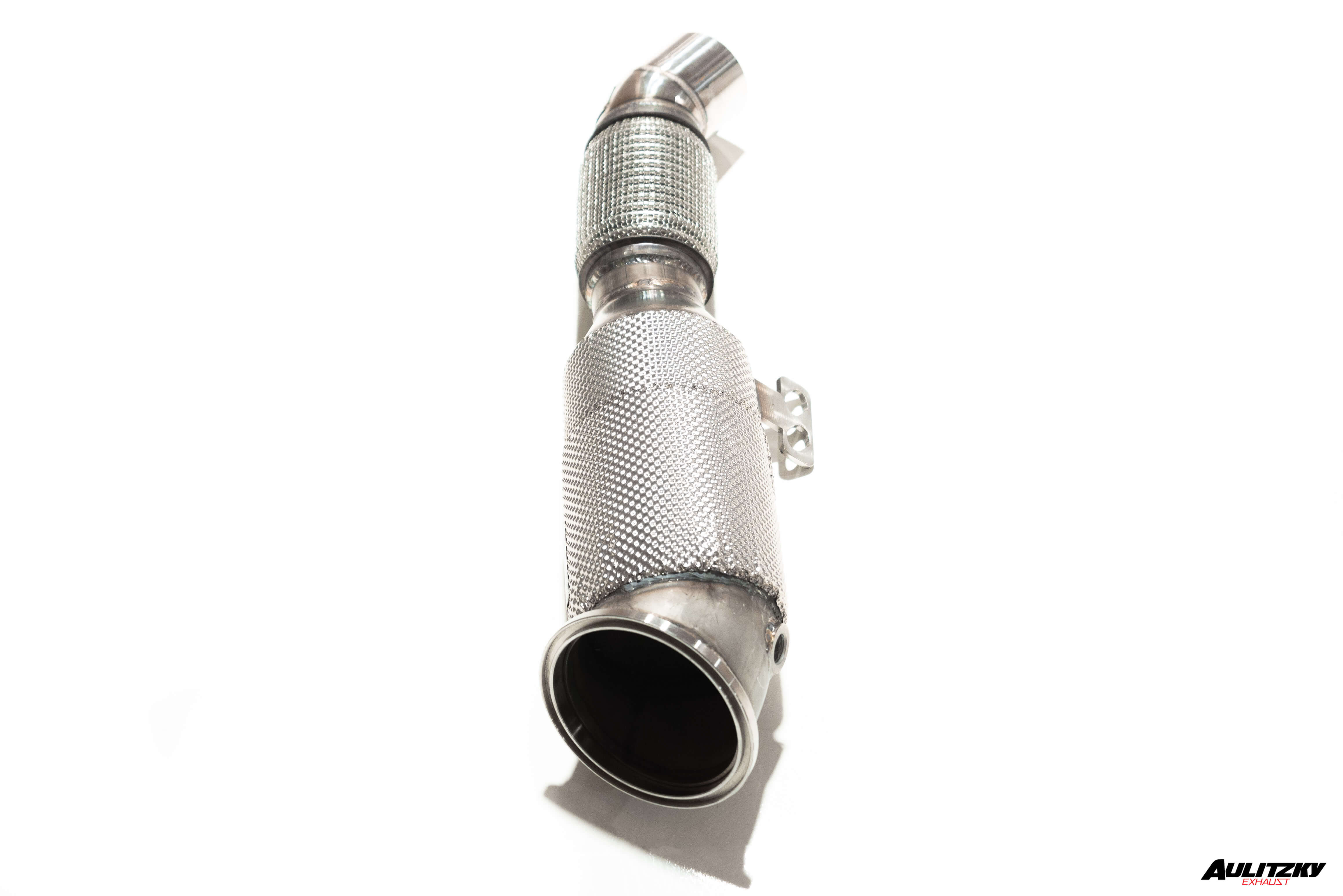 Aulitzky Downpipe für BMW 340i/440i B58, ECE-konform, aus Edelstahl, sichtbar mit anschluss für Abgasanlage
