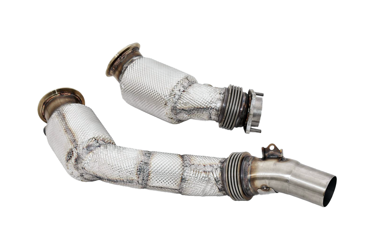 Aulitzky ECE Downpipe mit 300-Zellen-Sport-Kat passend für BMW M3 F80 / M4 F82 F83 (S55)