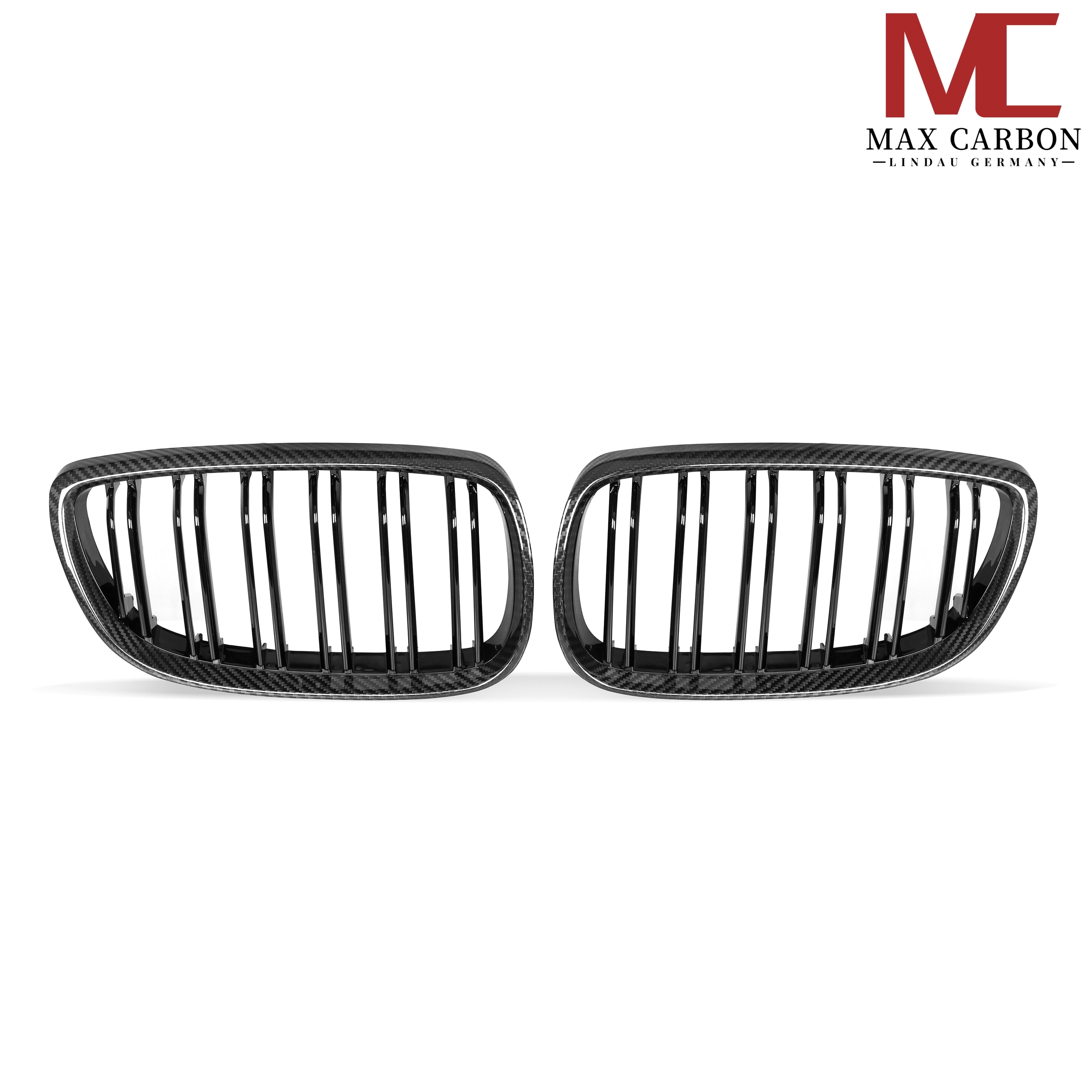 Dry-Carbon Kühlergrill-Satz passend für BMW M3 E90 E92 E93 – Nieren in Sichtcarbon