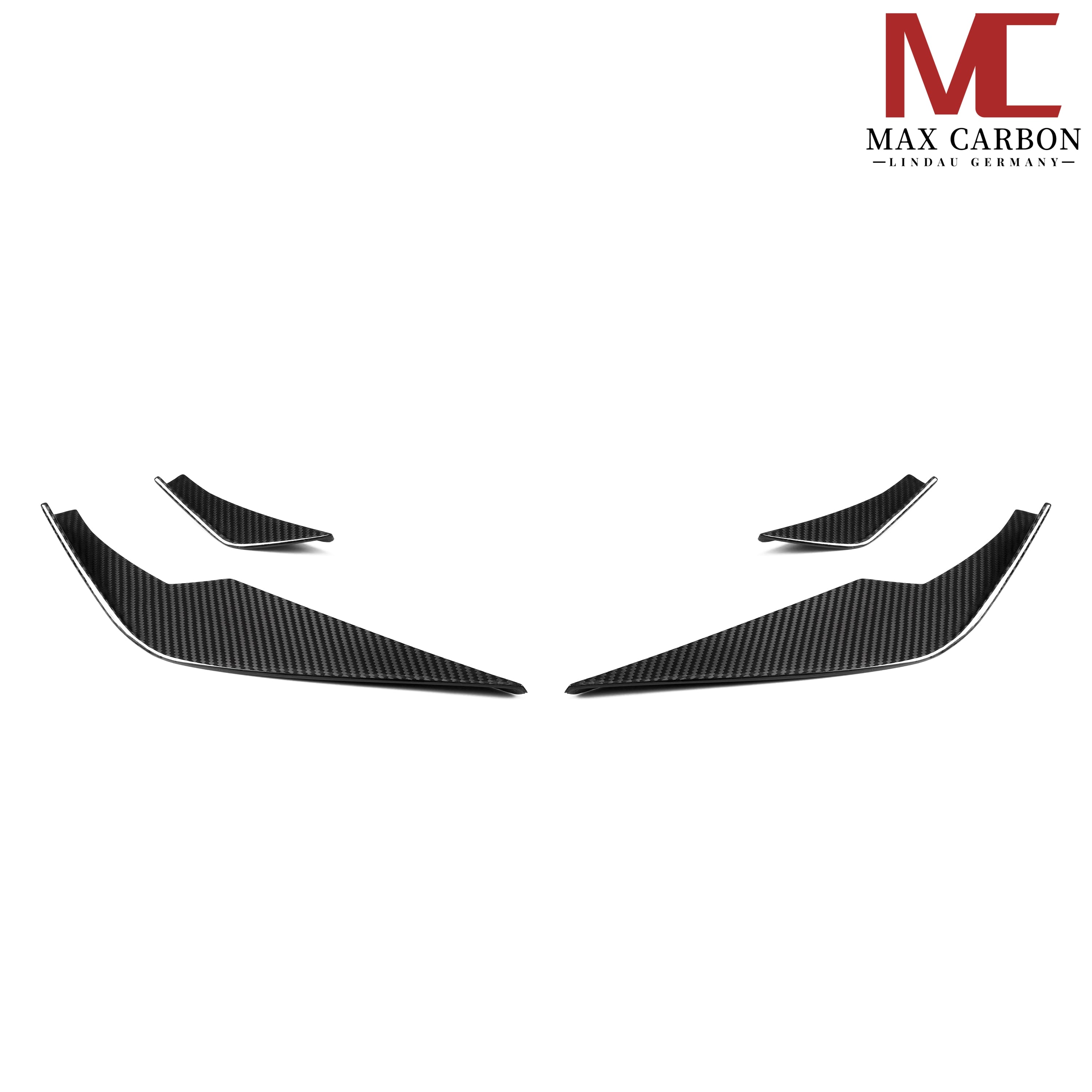 Dry-Carbon groß Front Canards Frontflaps VS passend für BMW M3 G80 / G81 / M4 G82 / G83 – Aggressive Aero-Flügel
