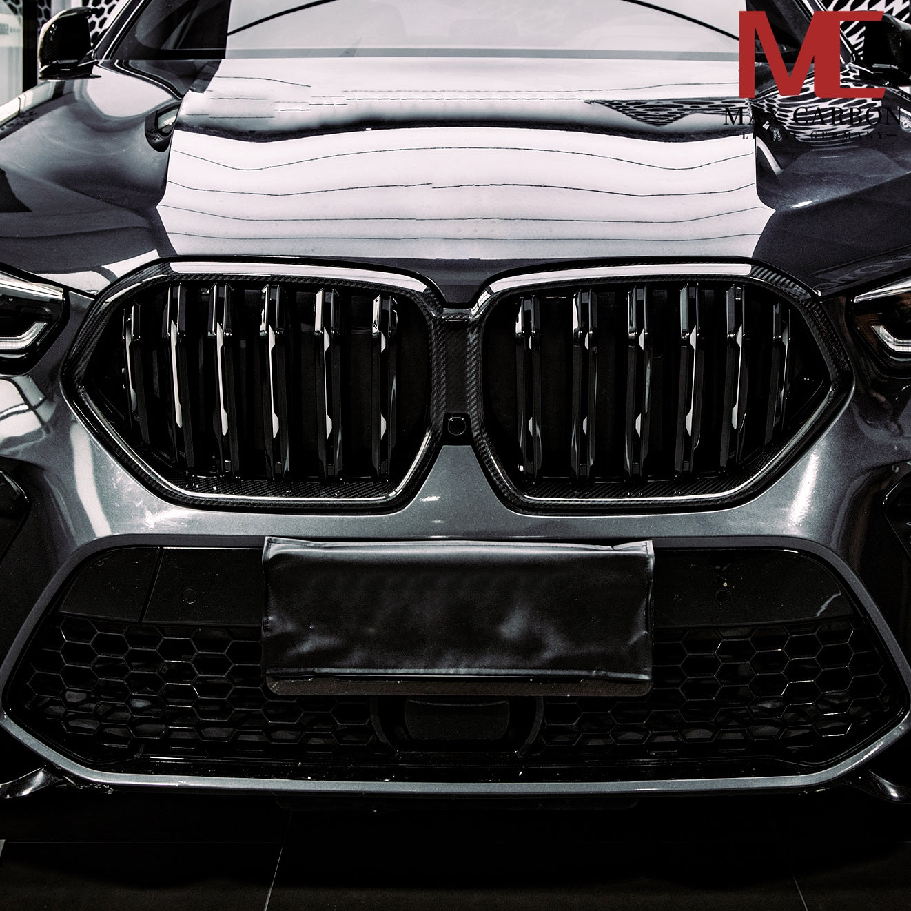 Dry Carbon Kühlergrill Nieren für BMW X6M F96 X6 G06 Pre-LCI