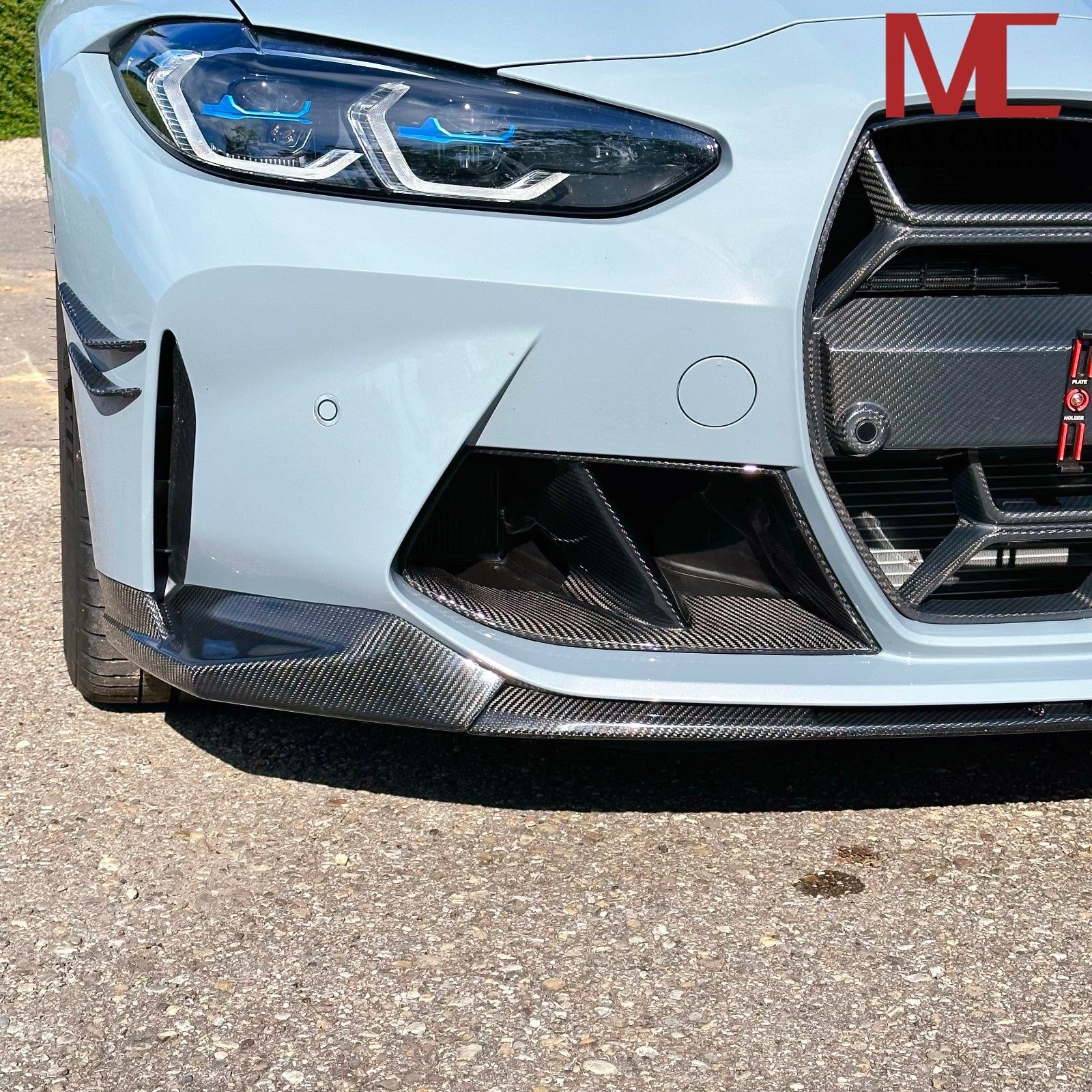 Carbon Frontlippe im Splitter-Style passend für BMW M3/M4 G80-G83 (TTG), Echtcarbon - Getsdowned
