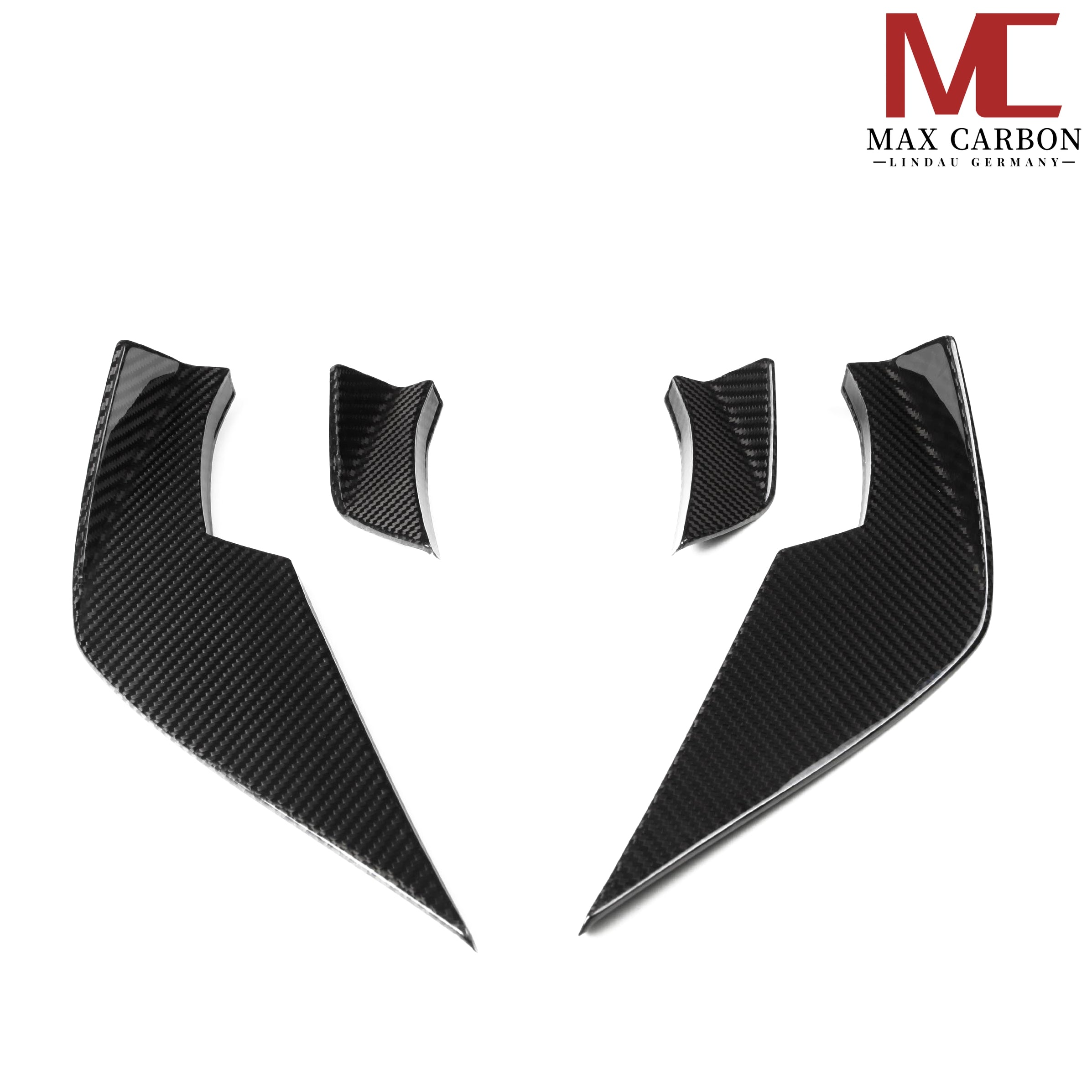 Dry-Carbon groß Front Canards Frontflaps VS passend für BMW M3 G80 / G81 / M4 G82 / G83 – Aggressive Aero-Flügel