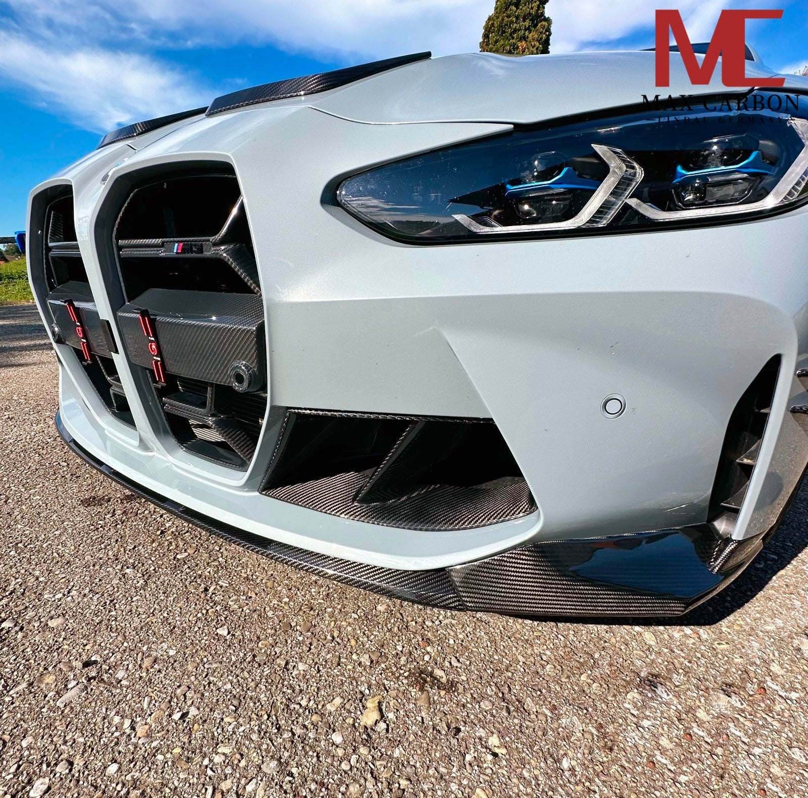 Carbon Frontlippe im Splitter-Style passend für BMW M3/M4 G80-G83 (TTG), Echtcarbon - Getsdowned