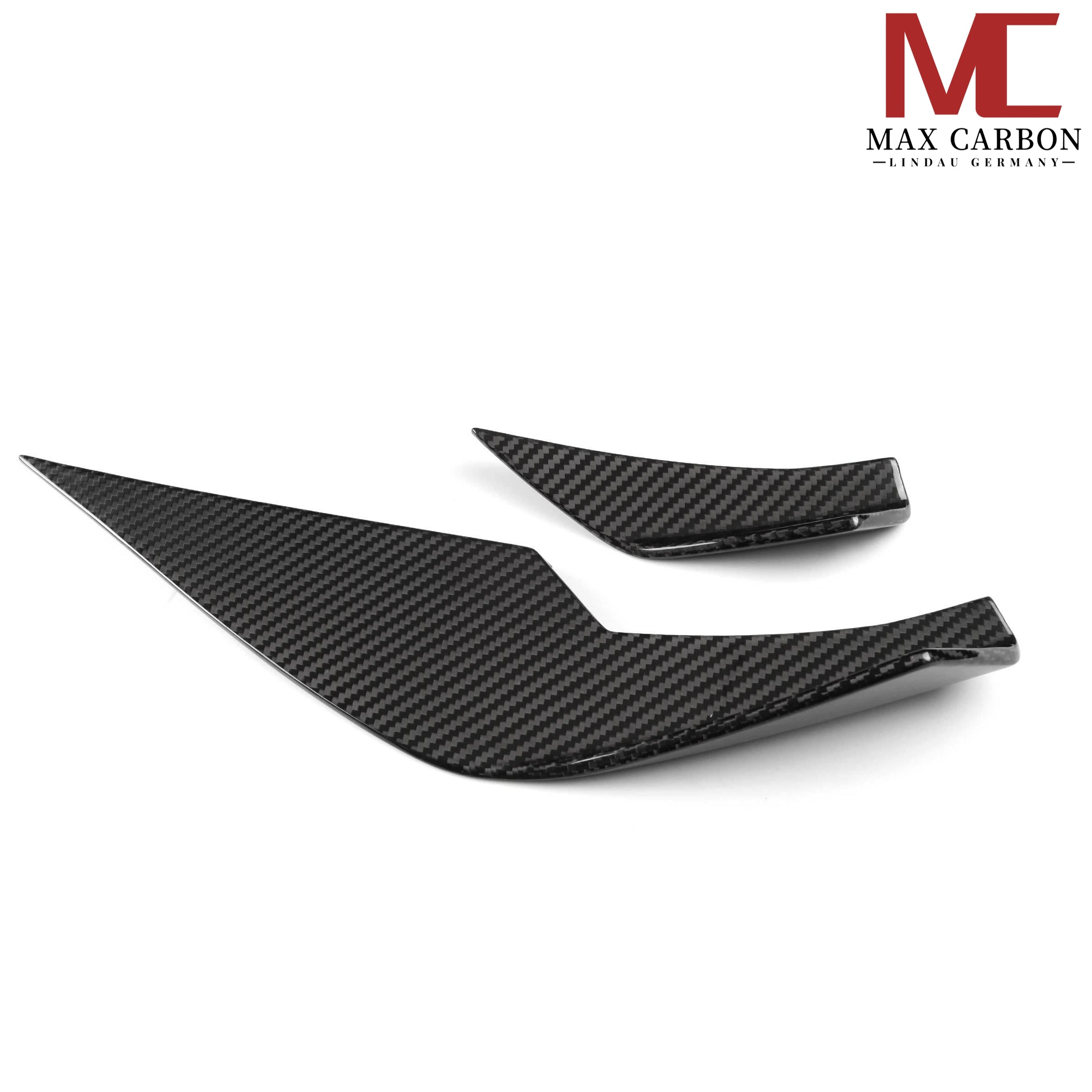 Dry-Carbon groß Front Canards Frontflaps VS passend für BMW M3 G80 / G81 / M4 G82 / G83 – Aggressive Aero-Flügel