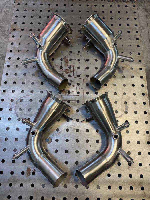 MH-Pipes High-Flow Downpipes passend für Porsche 911 992 Turbo / Turbo S – Mehr Leistung & Motorsport-Sound