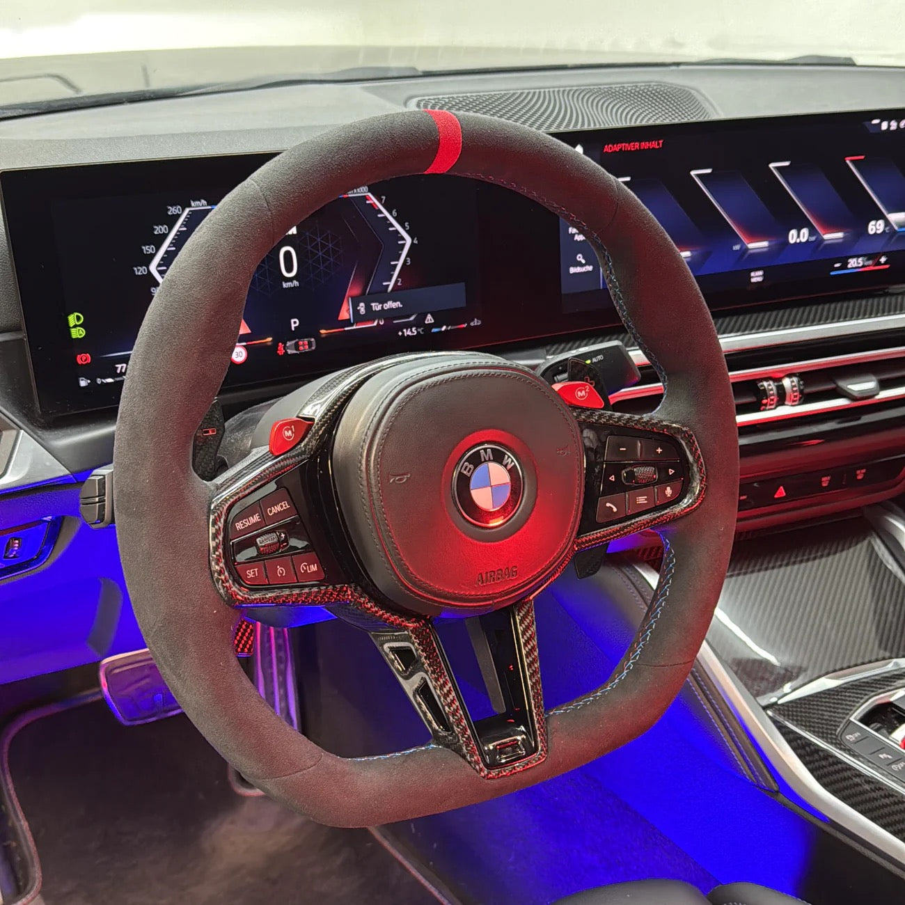 Carbon Alcantara Lenkrad LCI passend für BMW G- Series (M-Modelle)