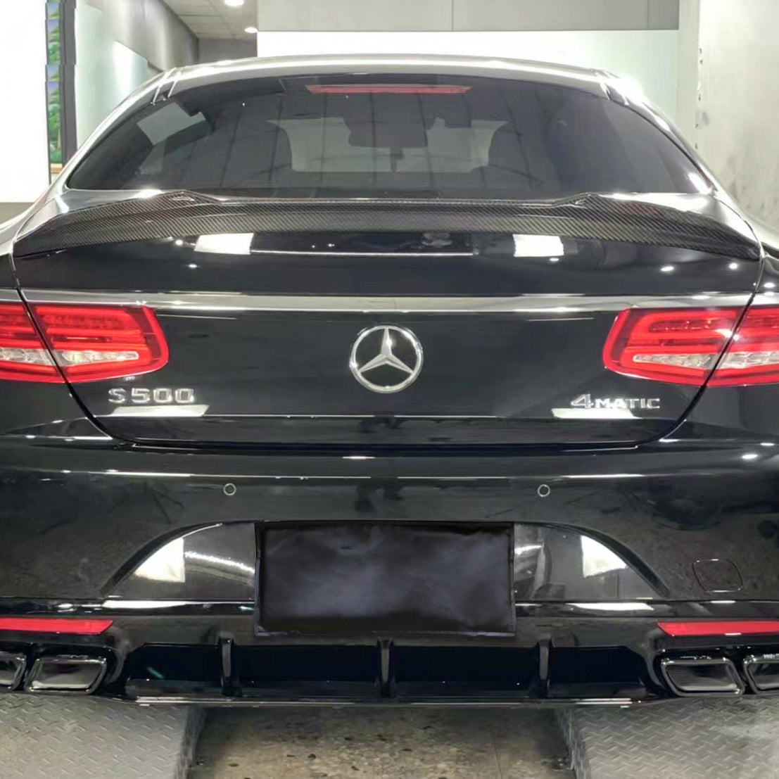 Dry Carbon Heck Spoiler "Ducktail" für Mercedes Benz S Class W217 Coupè S63 S65