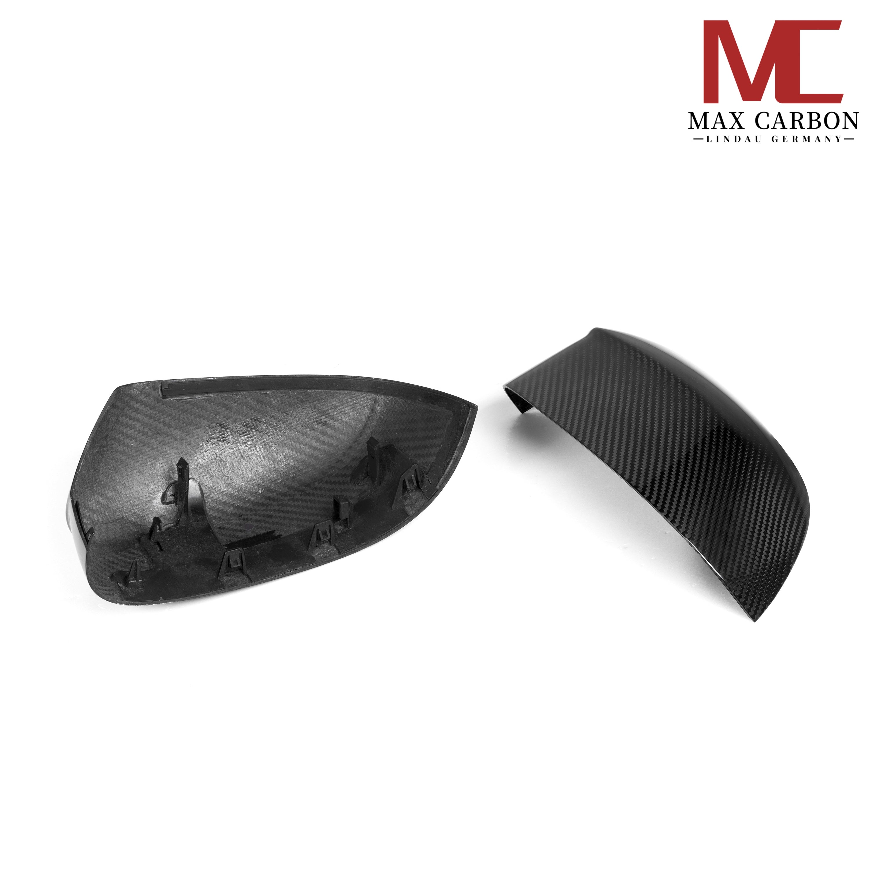 Dry-Carbon Spiegelkappen OEM-Style passend für BMW X3 X4 X5 X6 X7 – Carbon-Detail im Originalformat