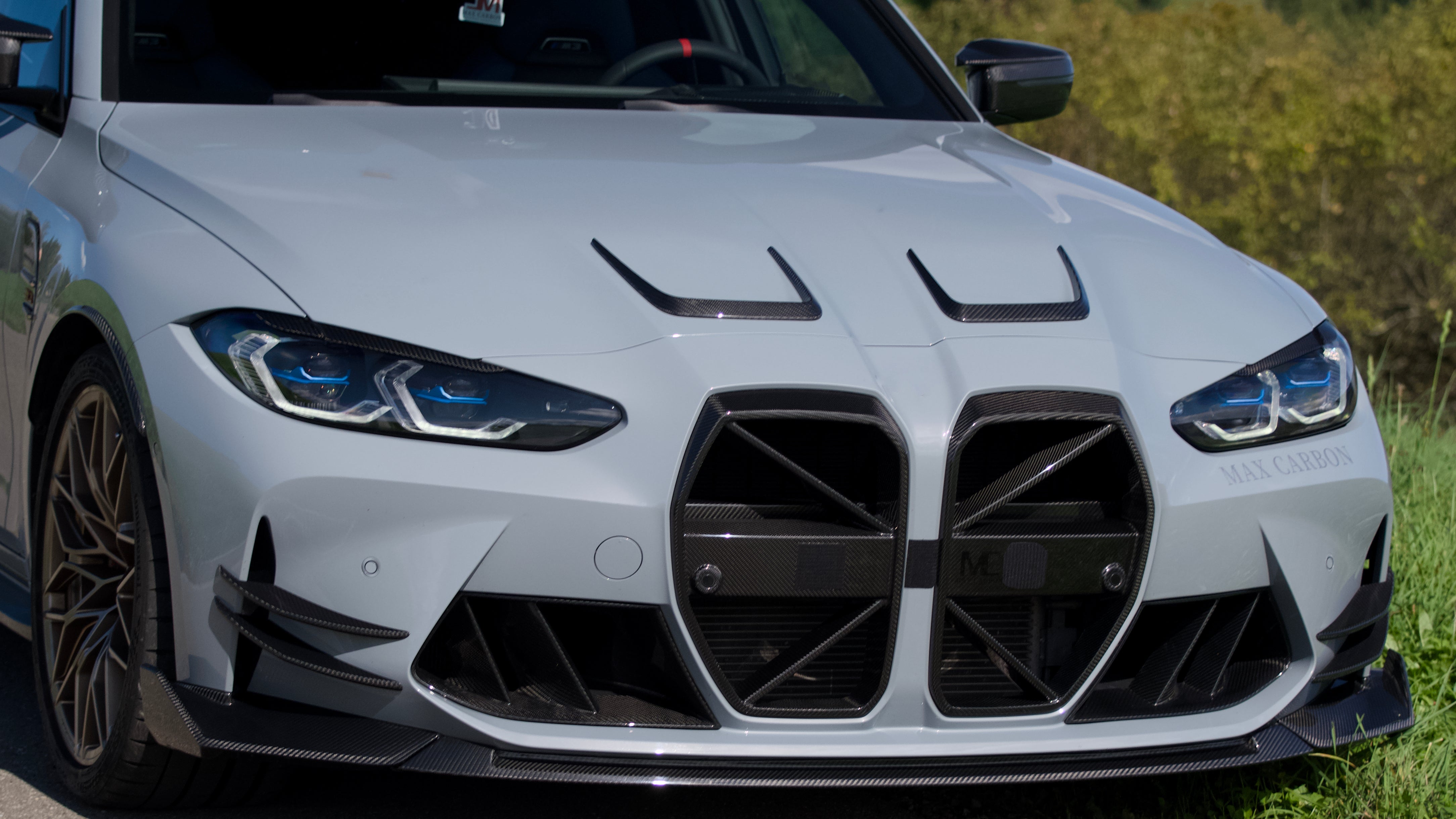 Dry Carbon MAX CARBON Design Kühlergrill Nieren für BMW M3 G80 G81 / M4 G82 G83 CSL Eintragungsfrei