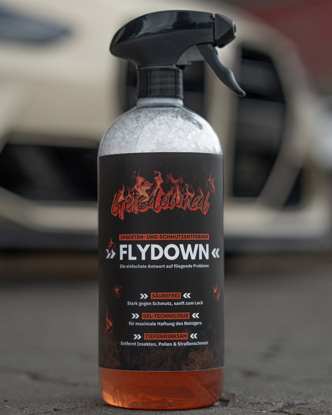Insektenentferner Auto pH-neutral & PreCleaner – FLYDOWN Gel für Lack, Vorwäsche & Schmutz