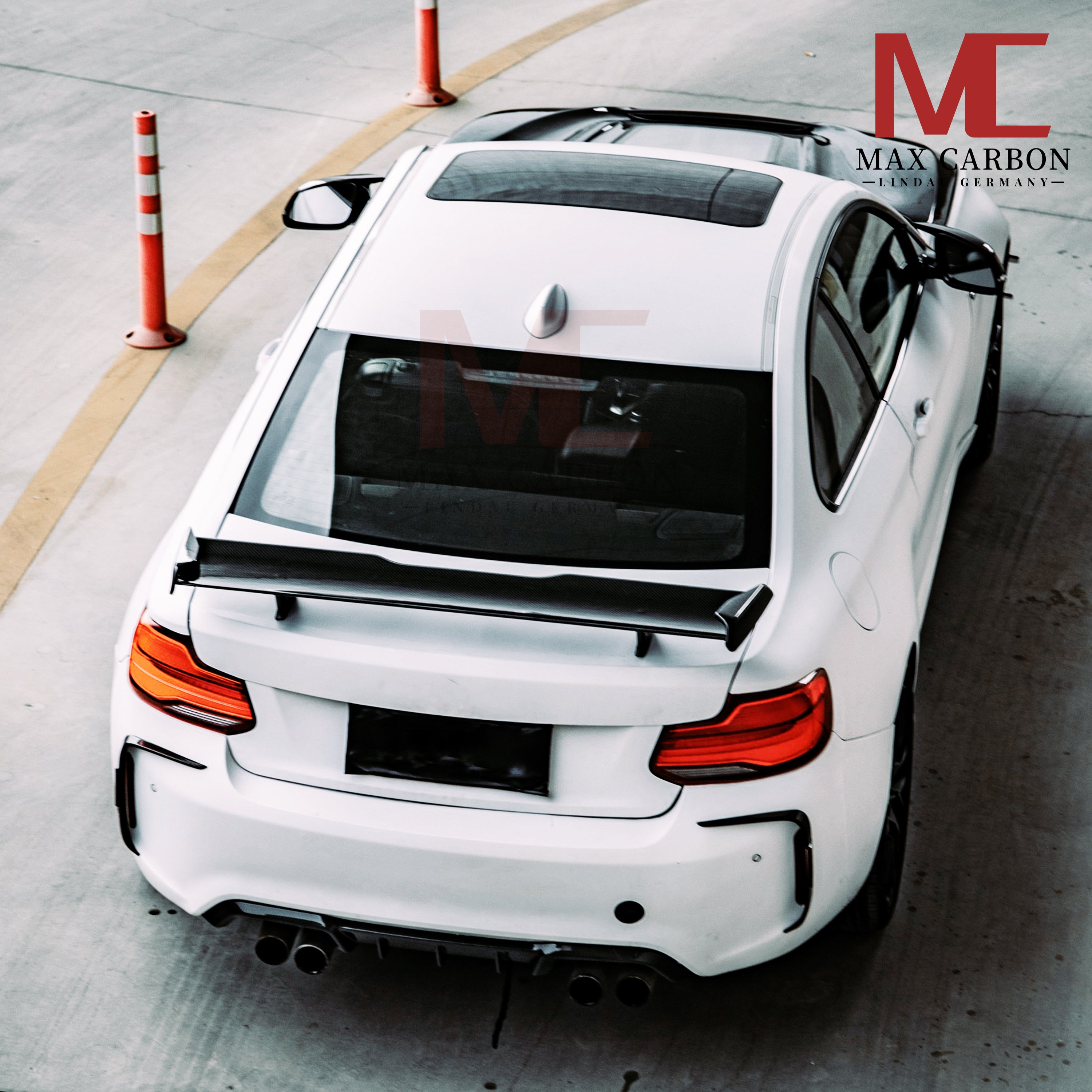 Dry-Carbon Heckflügel passend für BMW M2 F87, M3 F80 & M4 F82 – Motorsport-Look