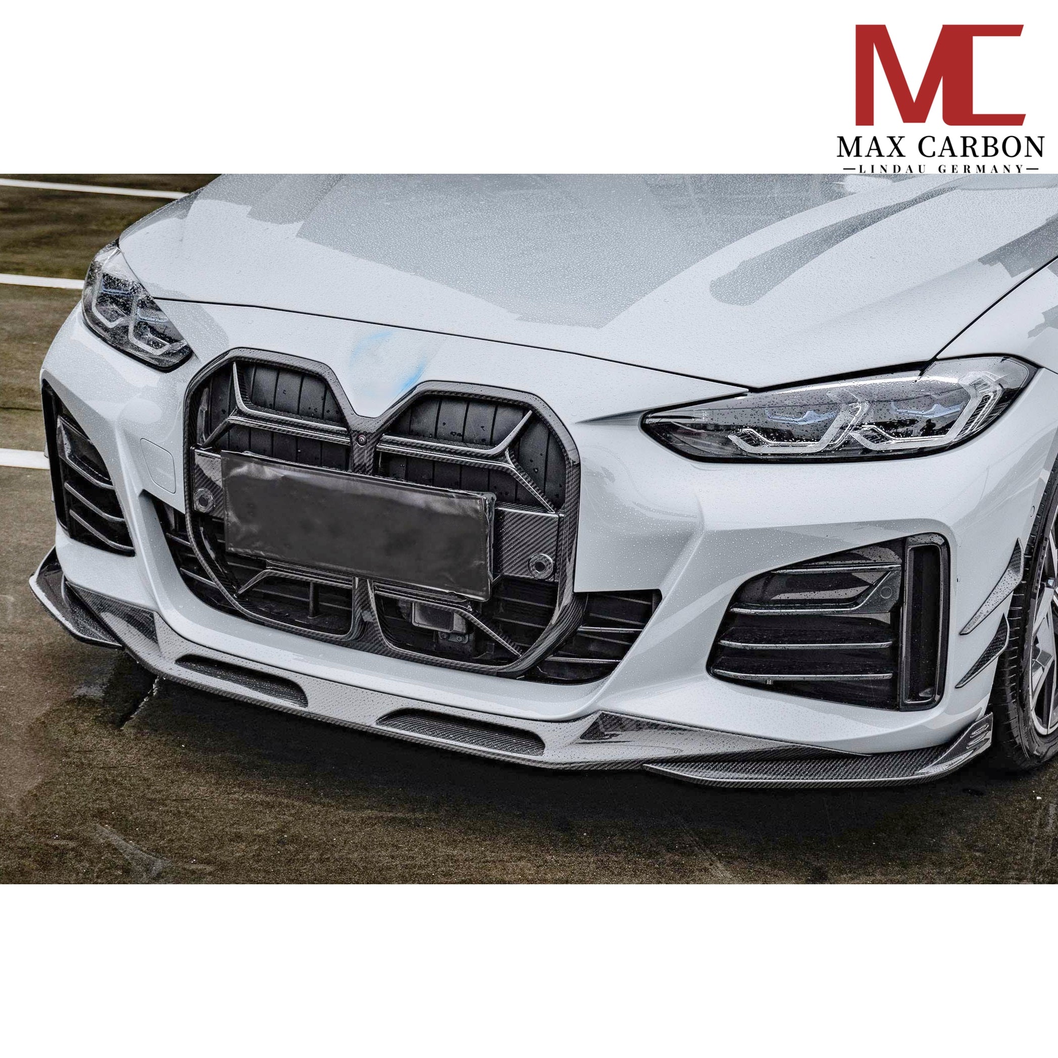 Dry-Carbon Kühlergrill passend für BMW 4er G26 & i4 – Leichtbau mit Gutachten