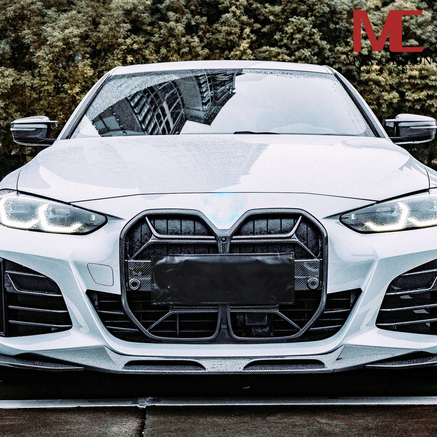 Dry-Carbon Kühlergrill passend für BMW 4er G26 & i4 – Leichtbau mit Gutachten