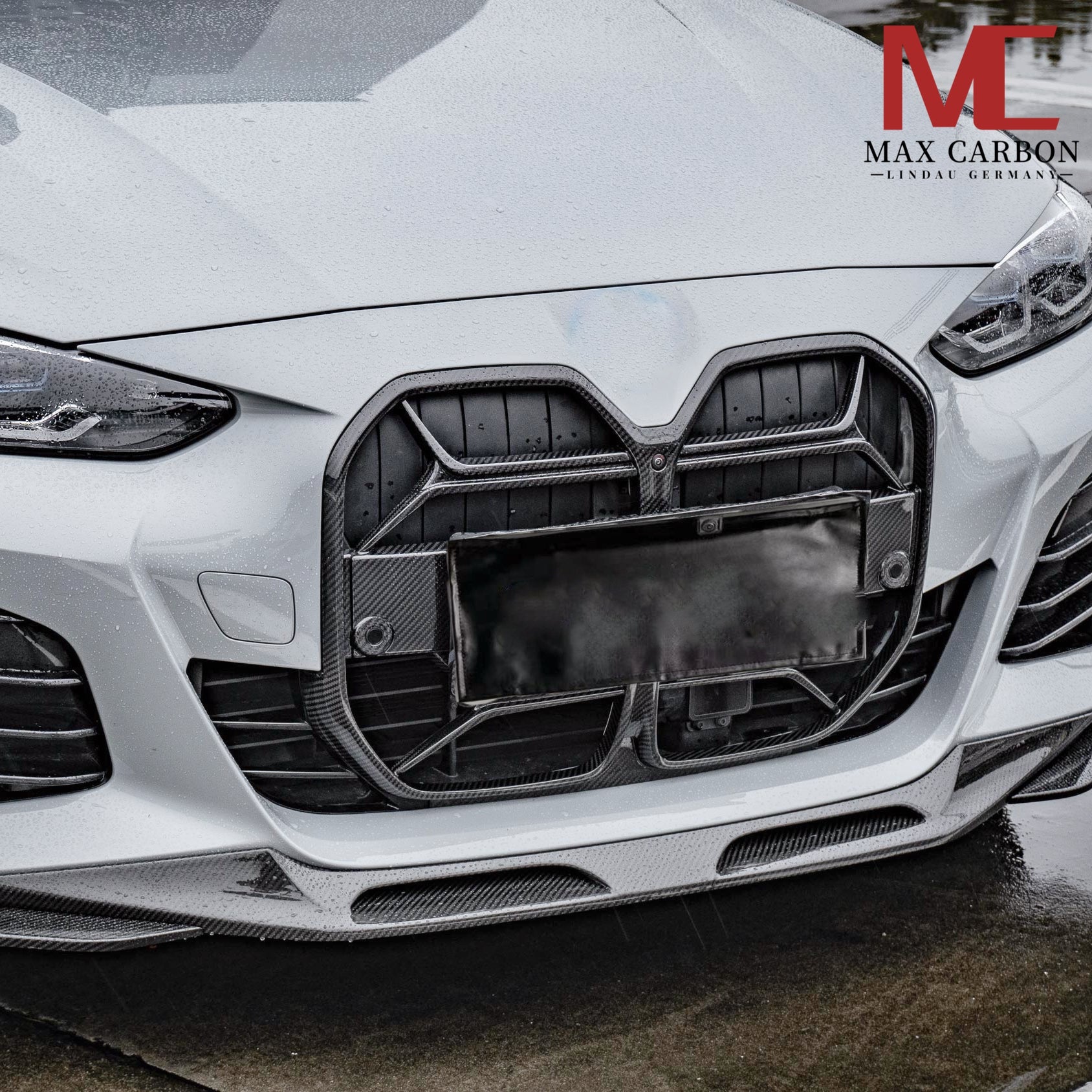 Dry-Carbon Kühlergrill passend für BMW 4er G26 & i4 – Leichtbau mit Gutachten