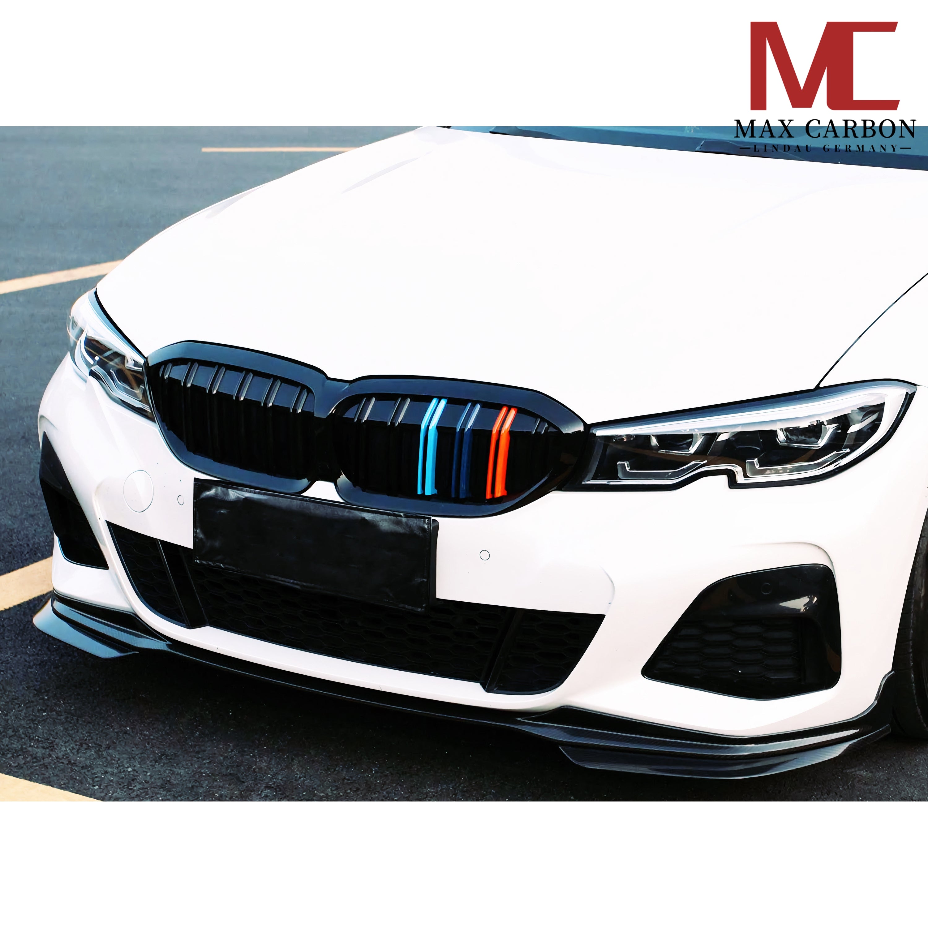 Dry-Carbon Frontlippe passend für BMW 3er G20/G21 Pre-LCI (M Paket) – leichte Front in echtem Carbon