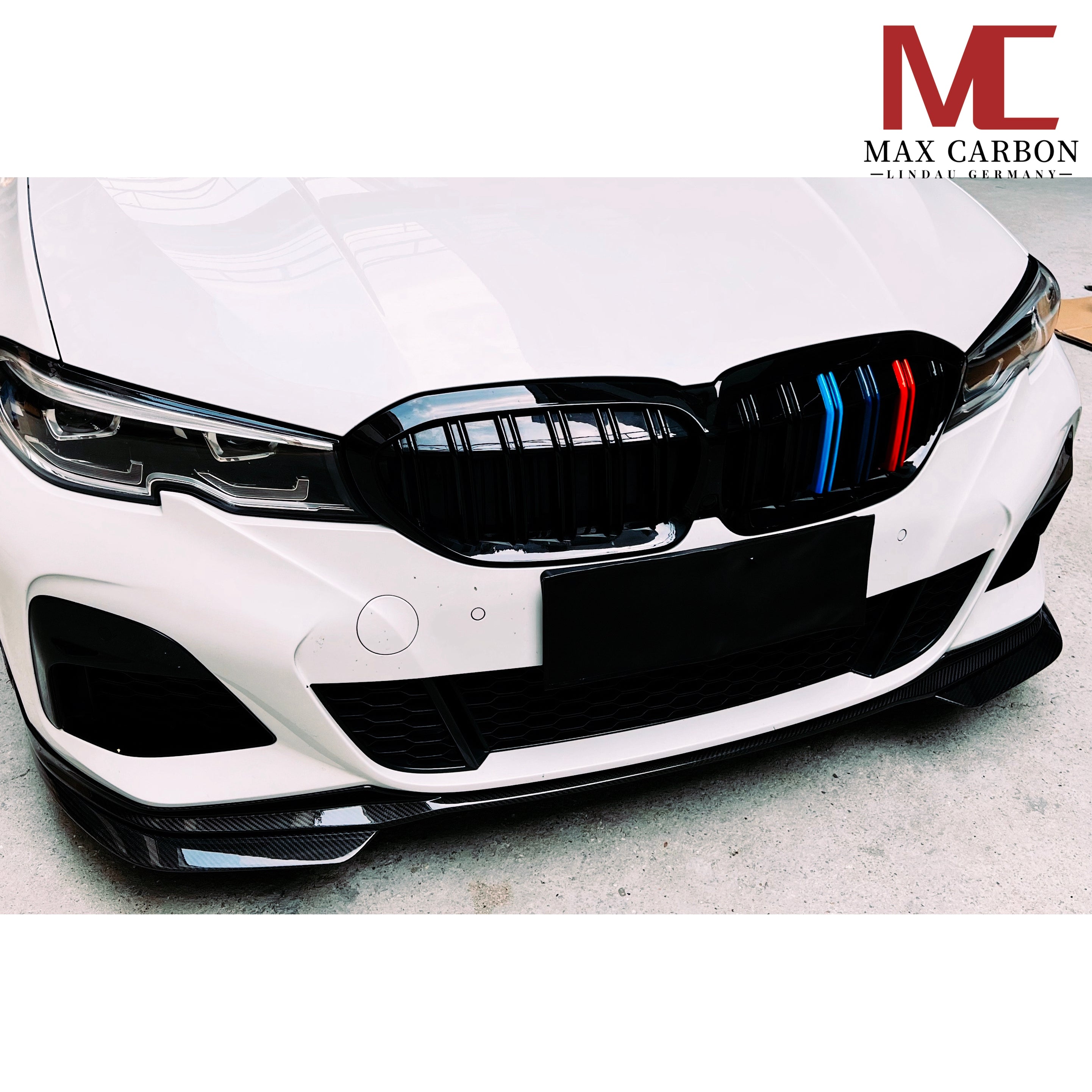 Dry-Carbon Frontlippe passend für BMW 3er G20/G21 Pre-LCI (M Paket) – leichte Front in echtem Carbon