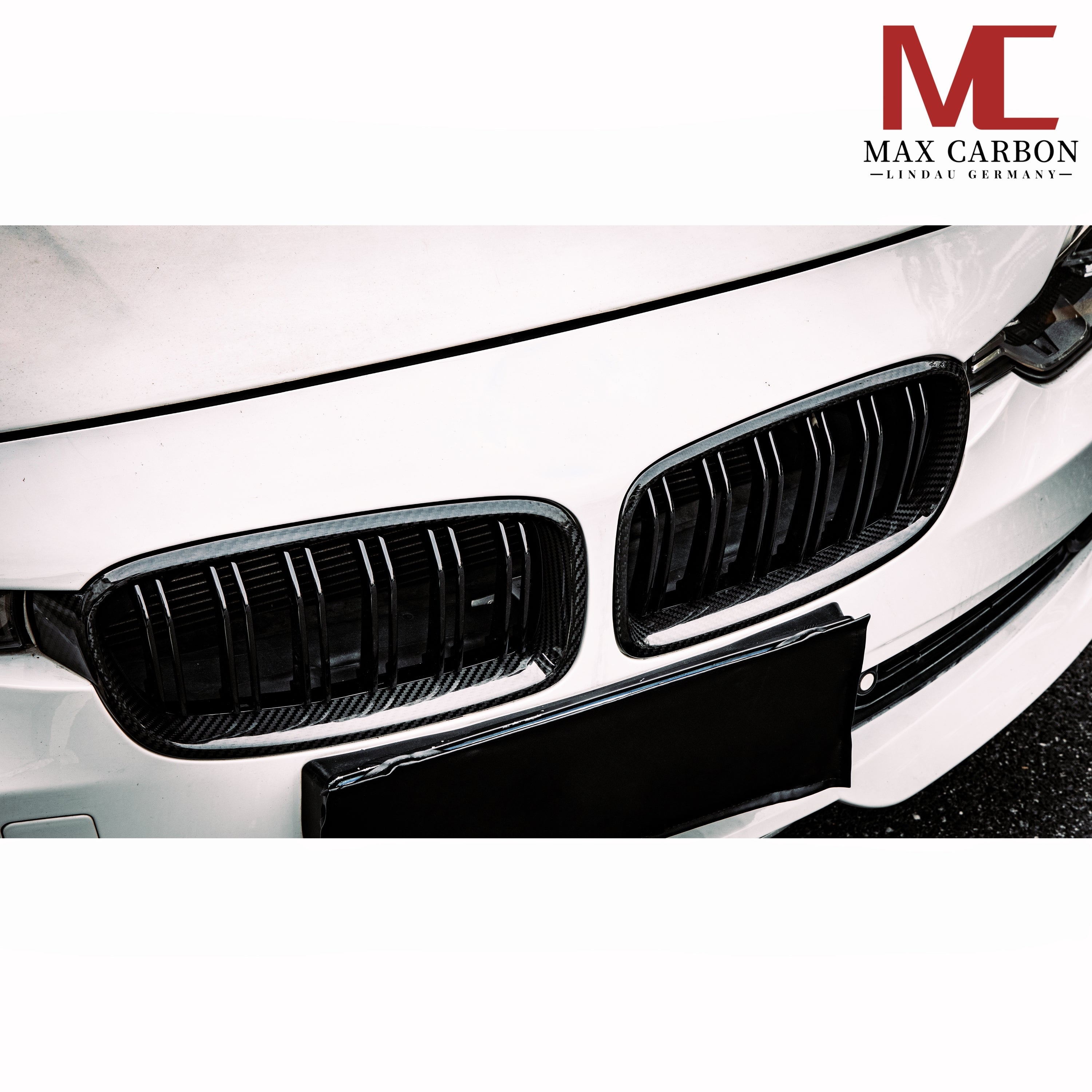 Dry-Carbon Kühlergrill-Nieren passend für BMW 3er F30 & F31 – Echtcarbon-Front im Austausch