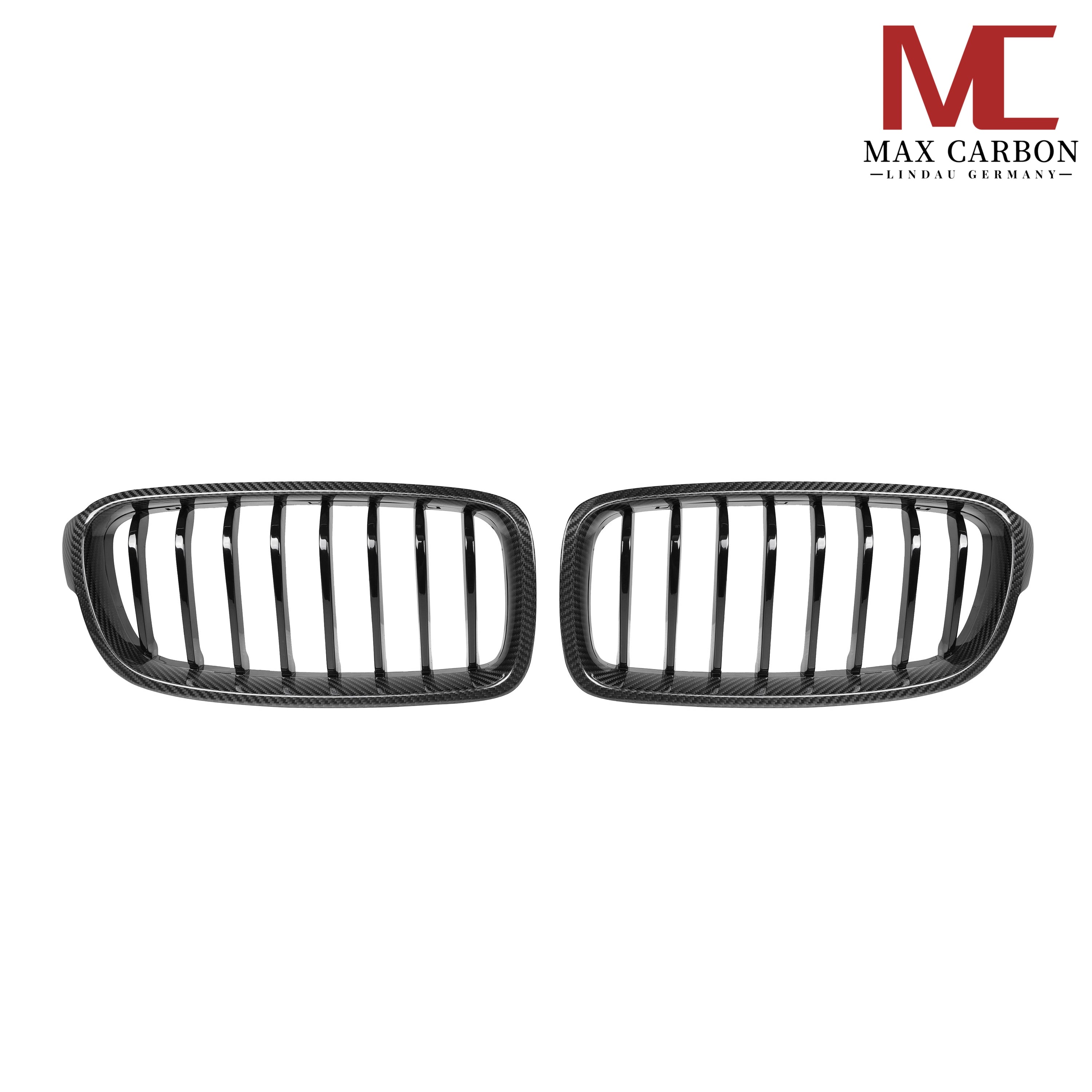 Dry-Carbon Kühlergrill-Nieren passend für BMW 3er F30 & F31 – Echtcarbon-Front im Austausch