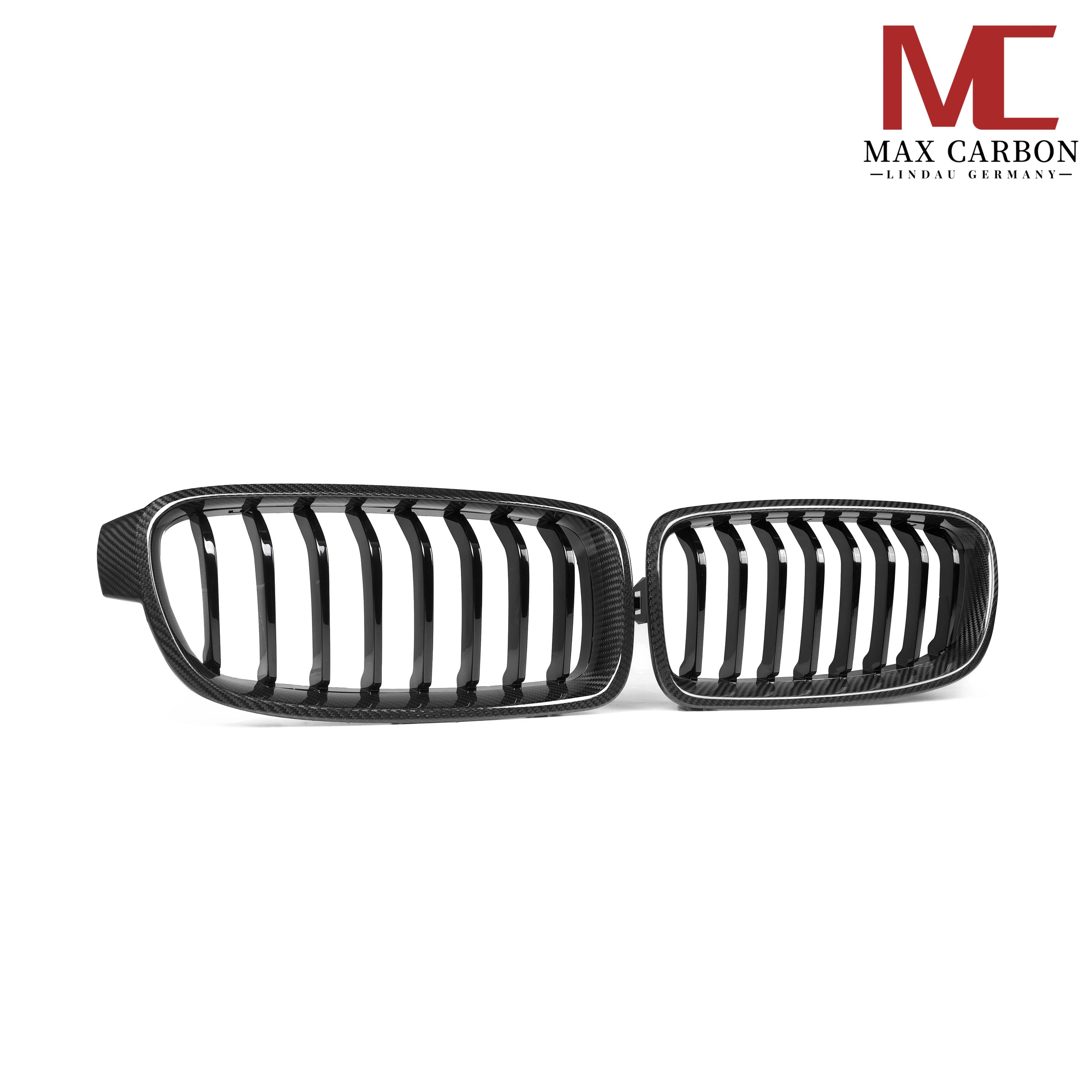 Dry-Carbon Kühlergrill-Nieren passend für BMW 3er F30 & F31 – Echtcarbon-Front im Austausch