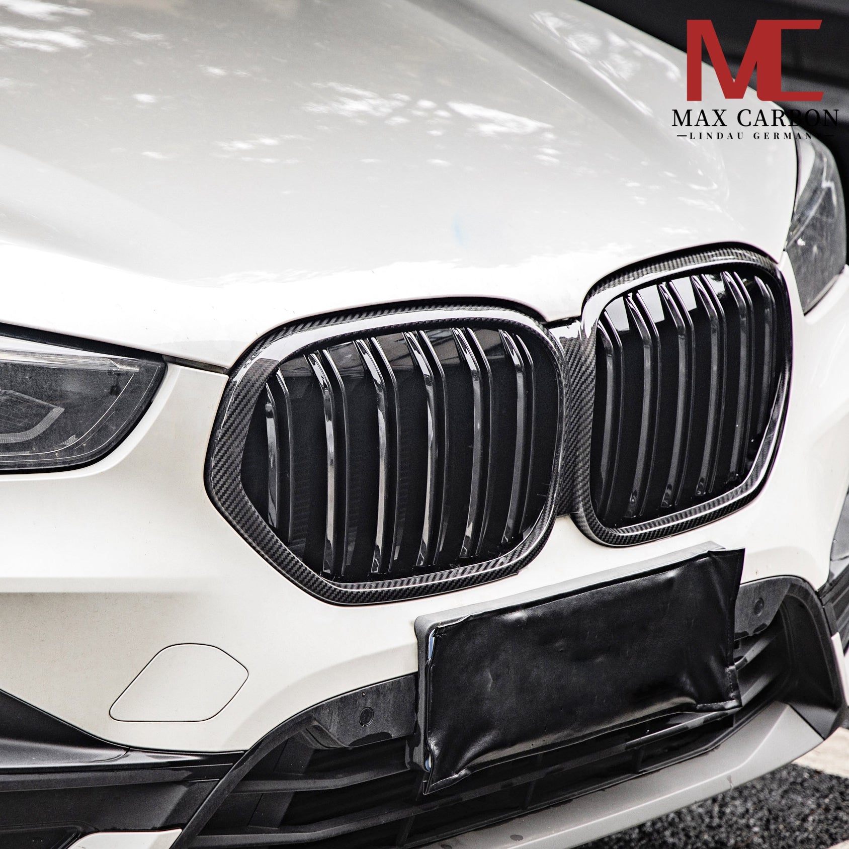 Dry Carbon Kühlergrill Nieren Gitter für BMW X1 F48