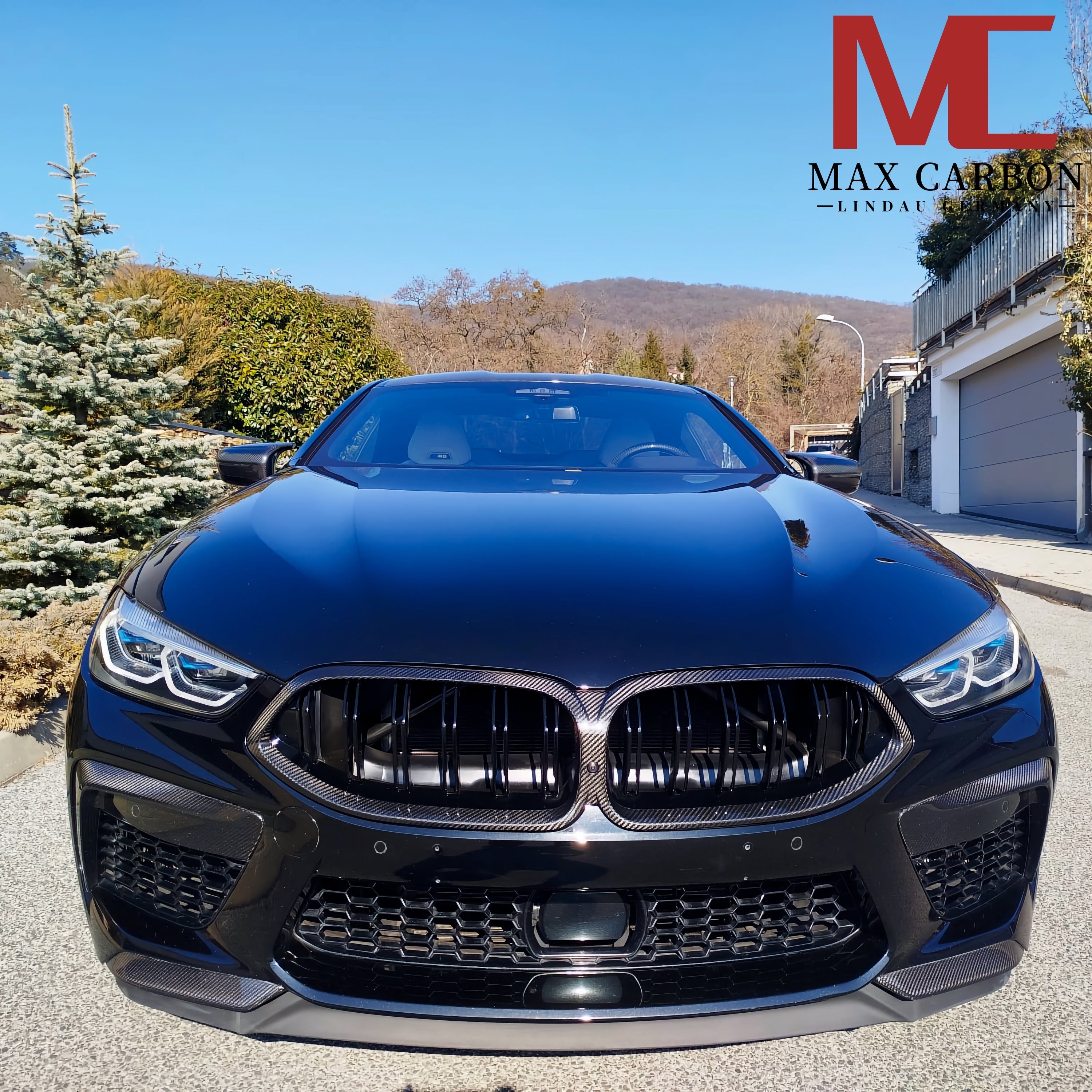 Dry-Carbon Frontansatz passend für BMW M8 F91 F92 F93 Pre-LCI – Frontsplitter mit Kante