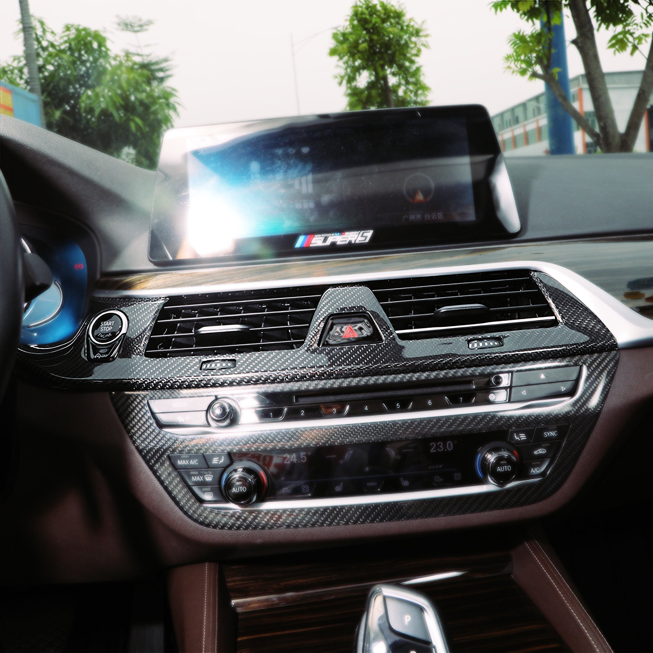 Dry Carbon Mittelkonsolen Set für BMW 5er G30 G31 / M5 F90