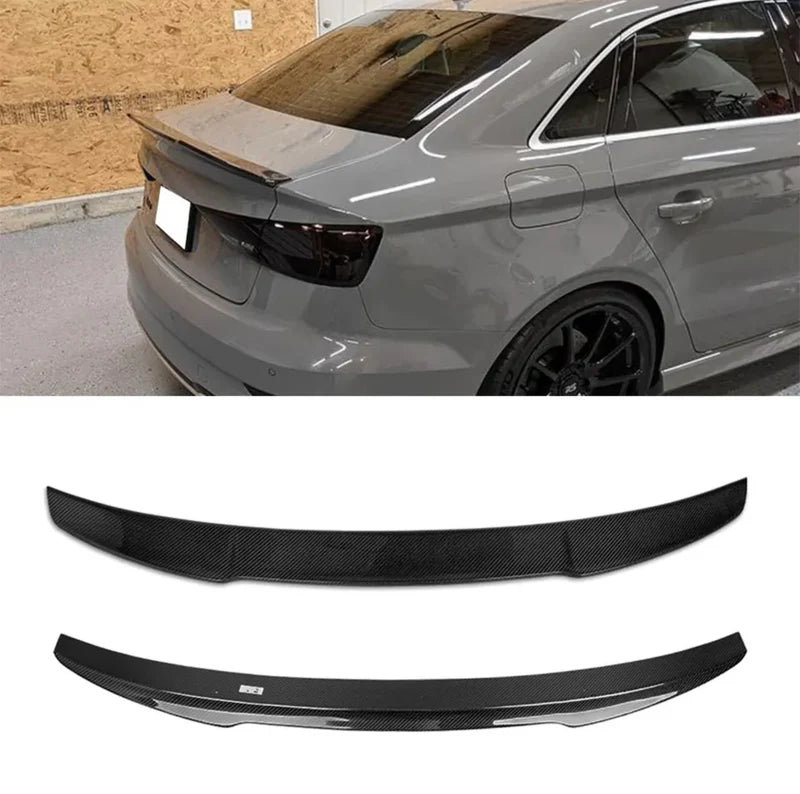 Carbon Fiber Heck Spoiler passend für AUDI A3 S3 RS 3 8V Limousine