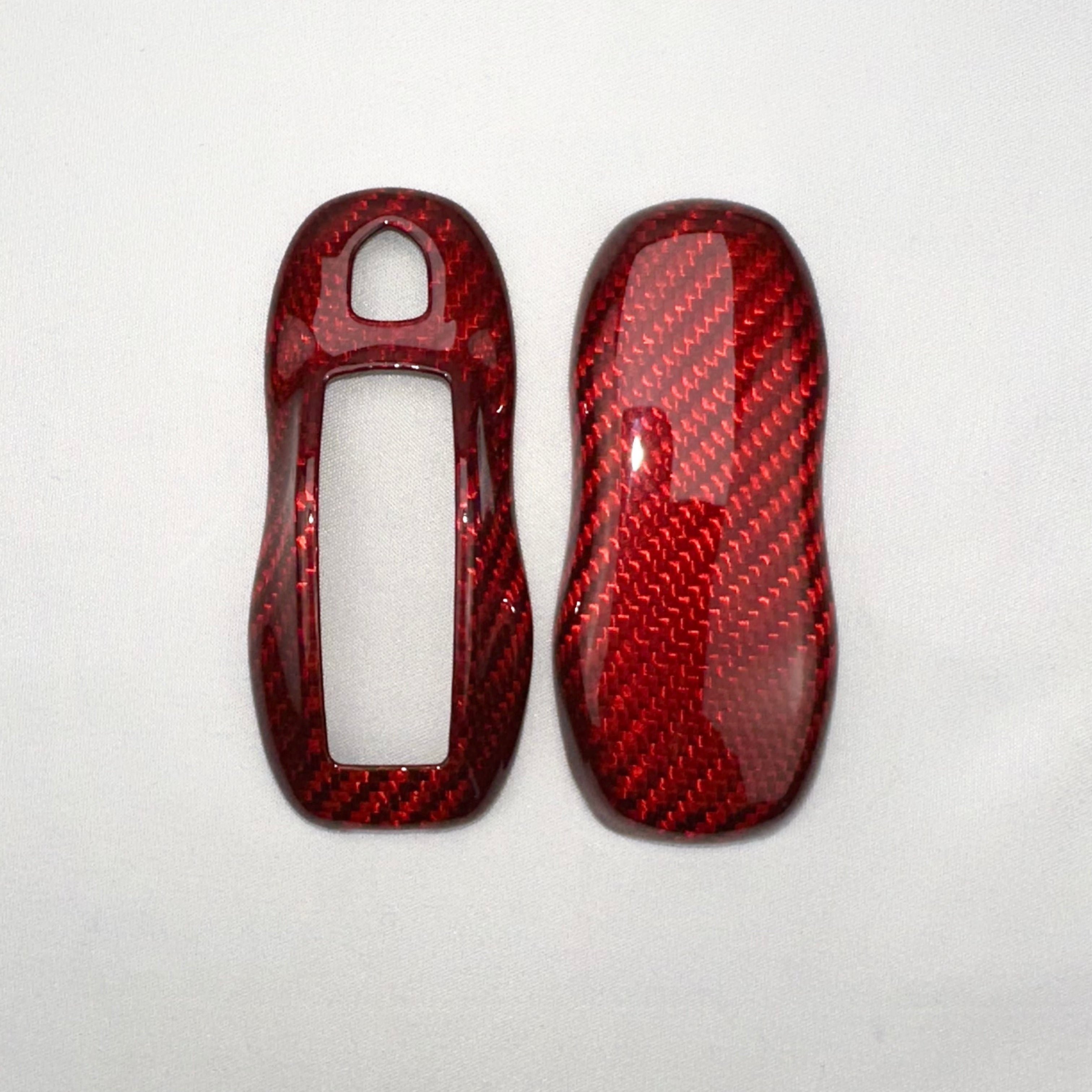 Premium Carbon Schlüssel Cover für Porsche 991 / Cayenne / Macan / 718 Cayman Boxster / Panamera