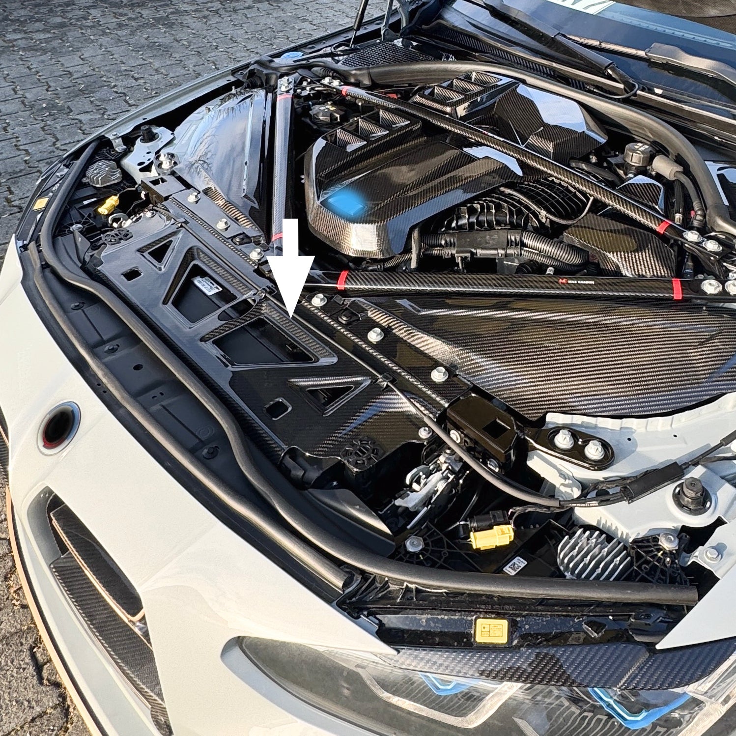 Dry Carbon Kühlverkleidungs-Slam-Panel Voll-Ersatz für BMW M2 G87 / M3 G80 G81 / M4 G82 G83